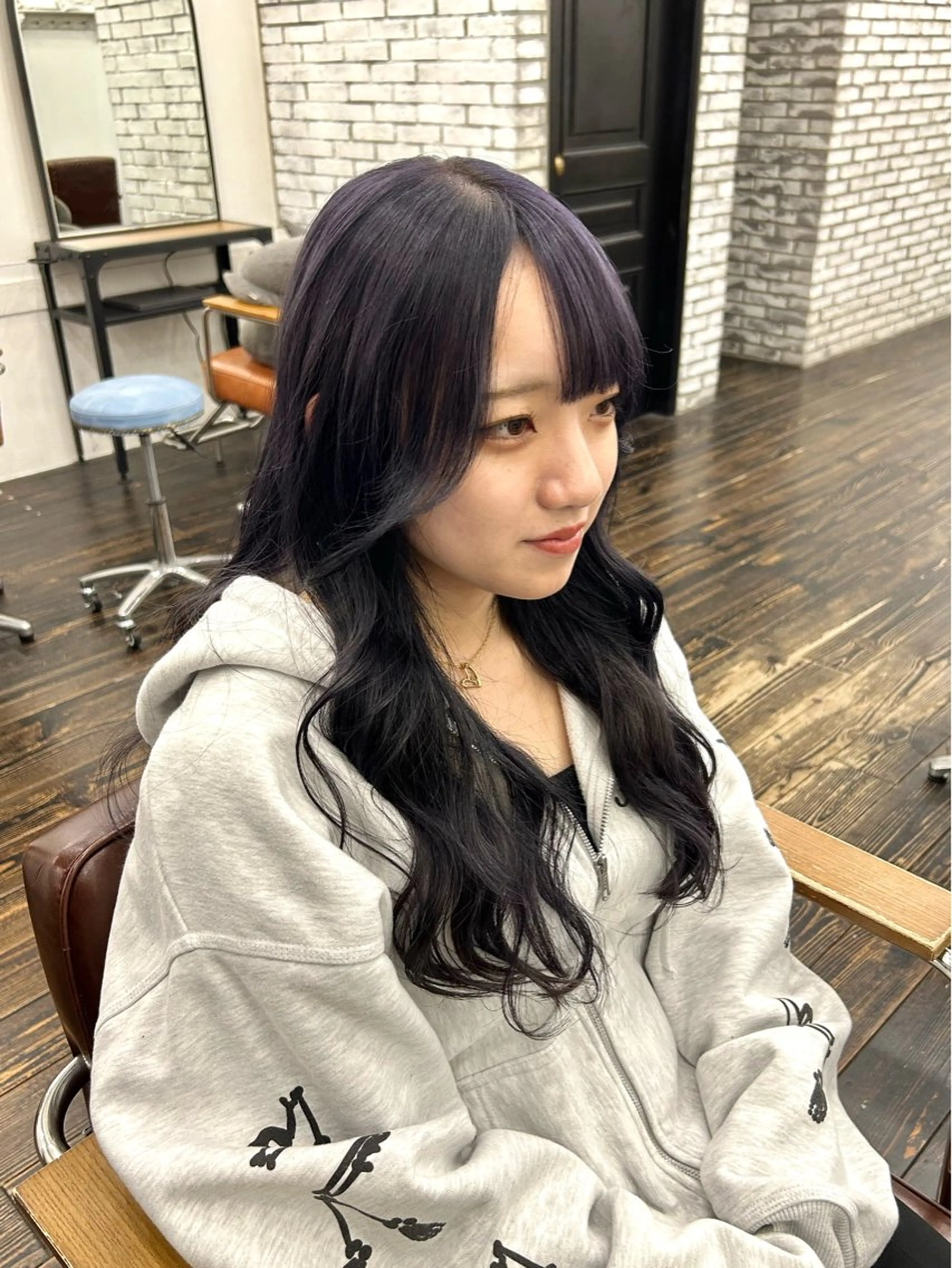 ロング カラー カット ヘアカラー トリートメント レイヤーカット韓国 暖色⭐︎KANAKOのヘアスタイル