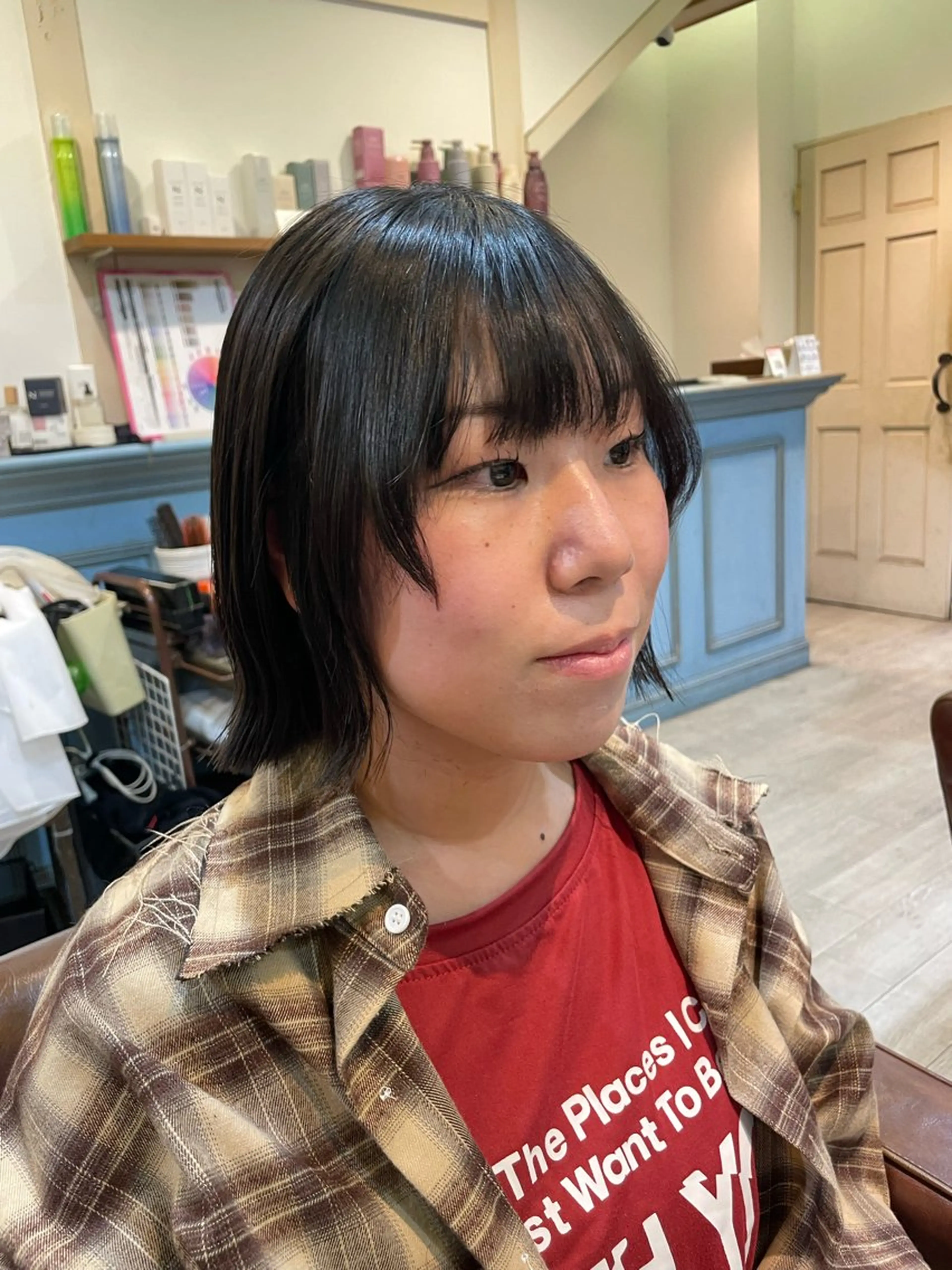 ロング パーマ カット 縮毛矯正 トリートメント 立川・くびれミディ 旬なデザインカラーのヘアスタイル