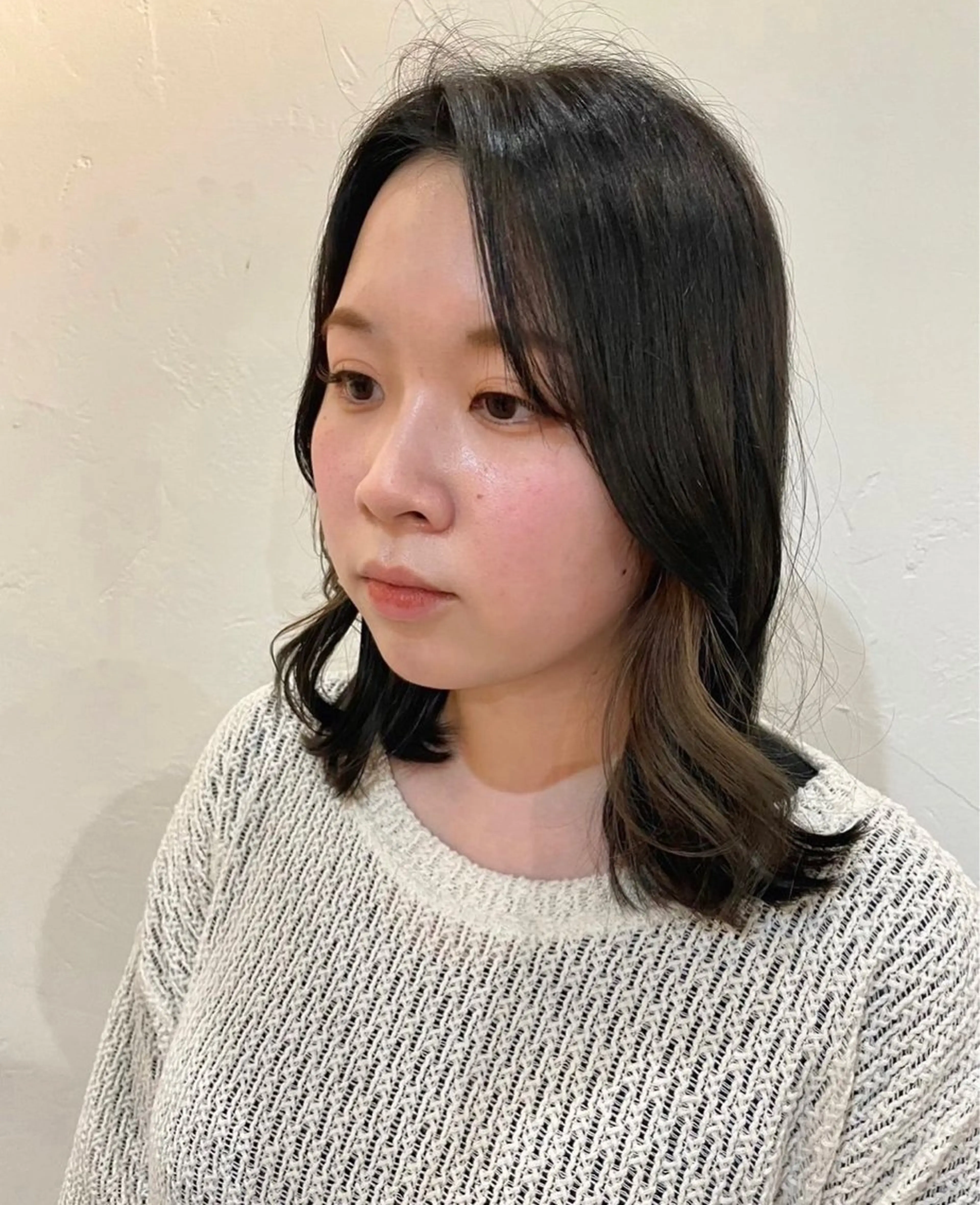 カラー ベージュカラー イヤリングカラー ヘアカラー Sherry/R 三川町　山本なつみのヘアスタイル