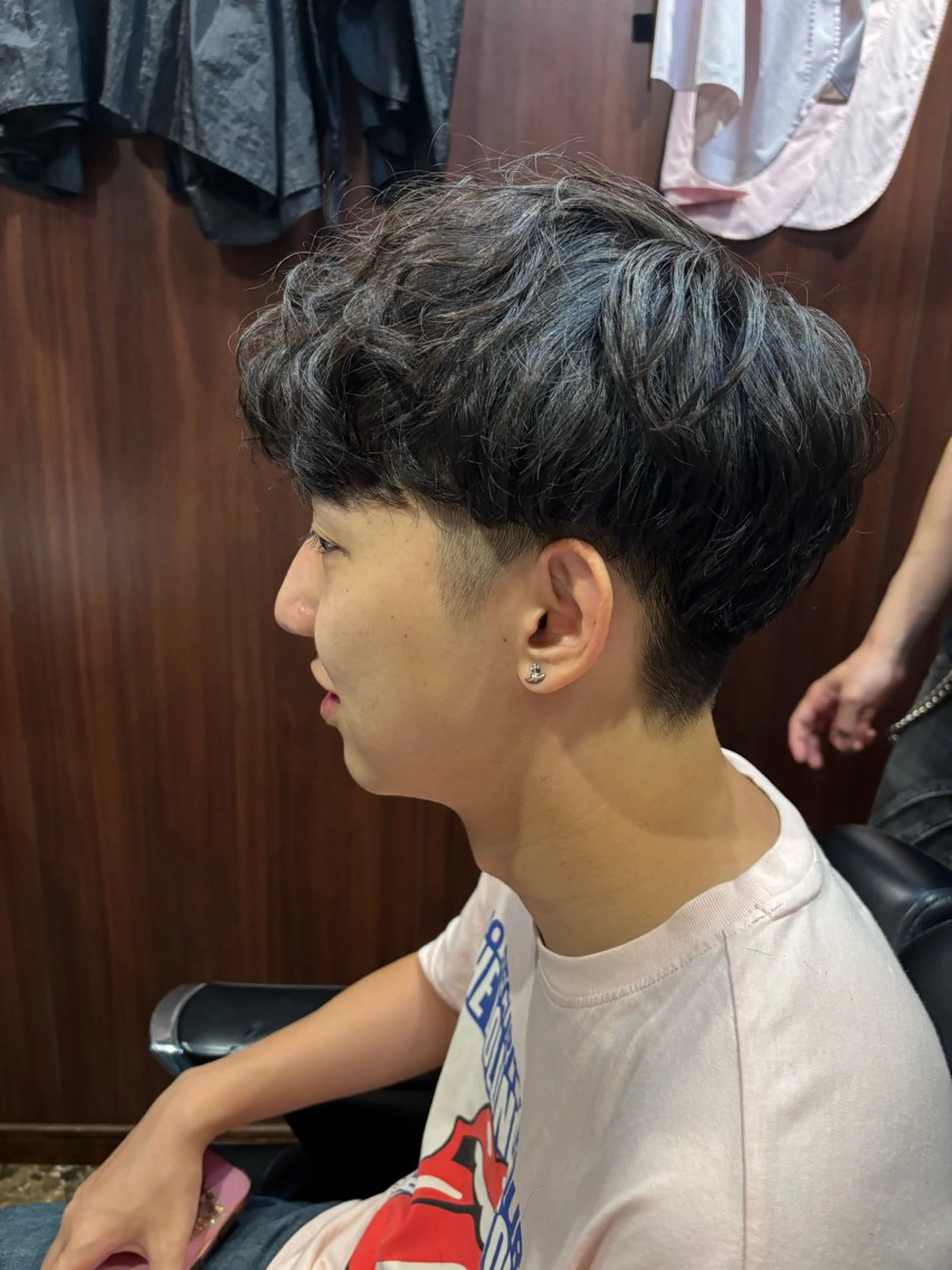 ショート メンズ マッシュ メンズパーマ ツーブロック 刈り上げ 村上 ひかりのヘアスタイル