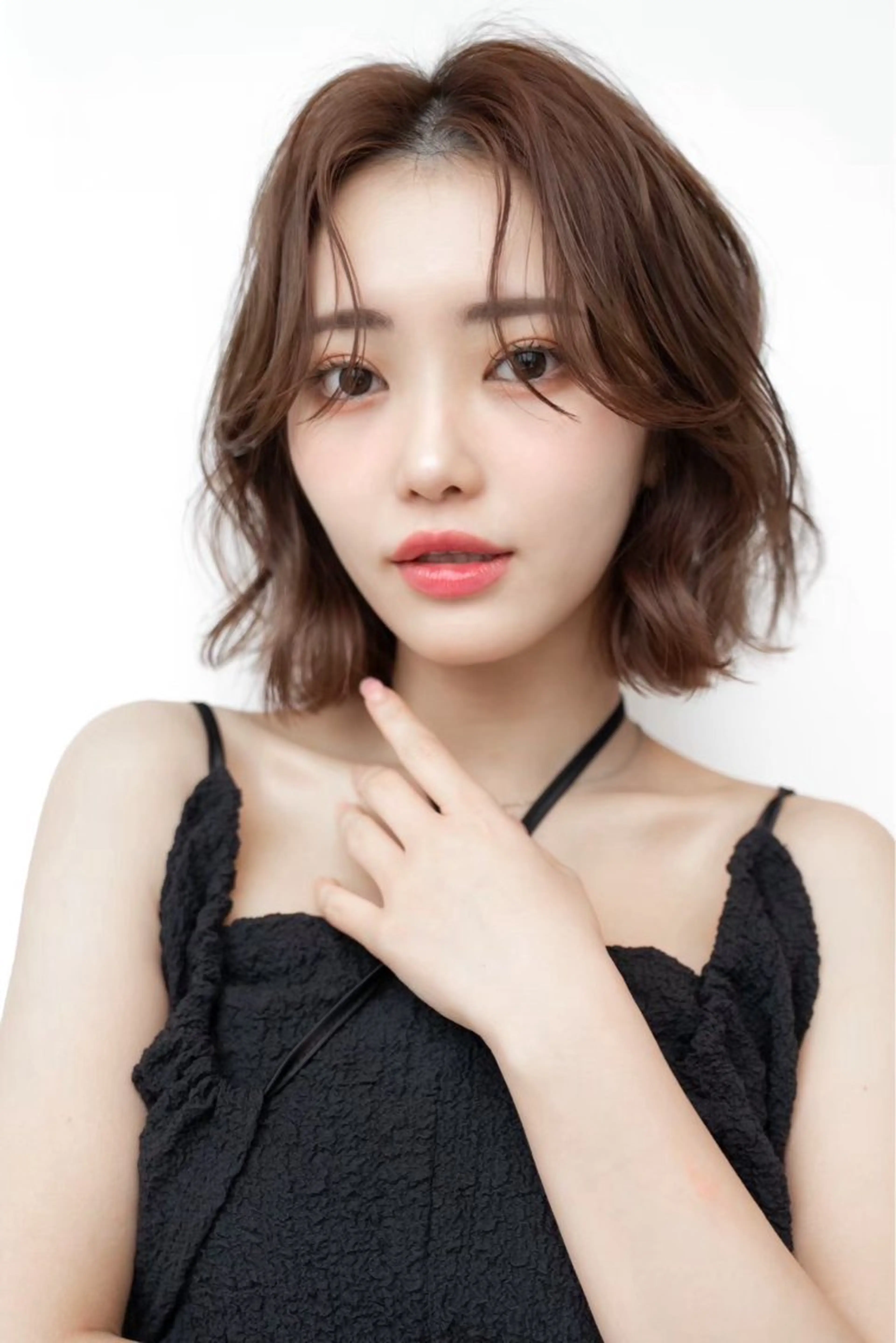ミディアム カラー カット ヘアカラー トリートメント 垢抜けボブカット /楓のヘアスタイル