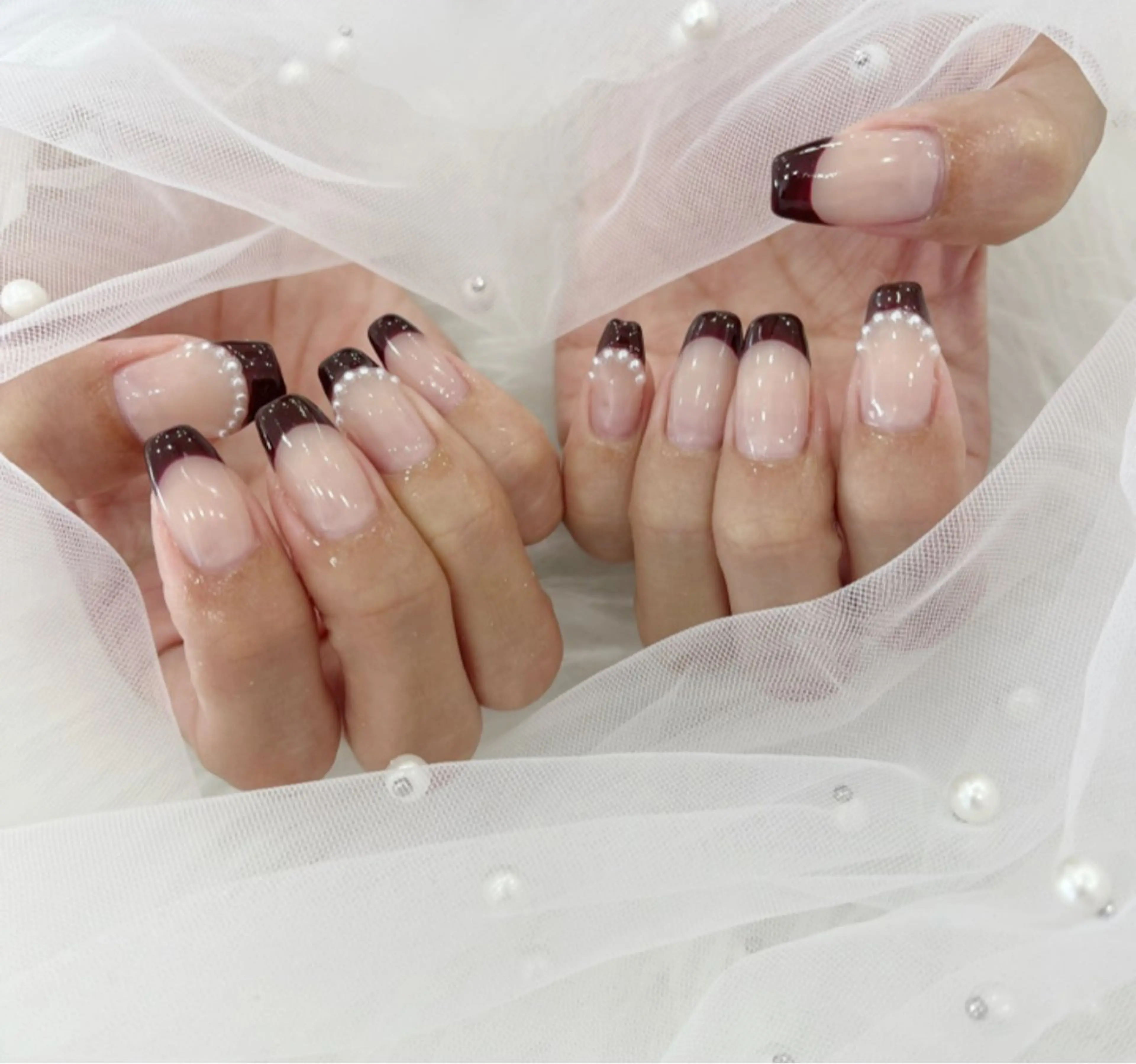 ネイル 長さ出し フットネイル ジェルネイル 韓国ネイル マグネットネイル #Amin所属・#Amin nail salonのネイルデザイン