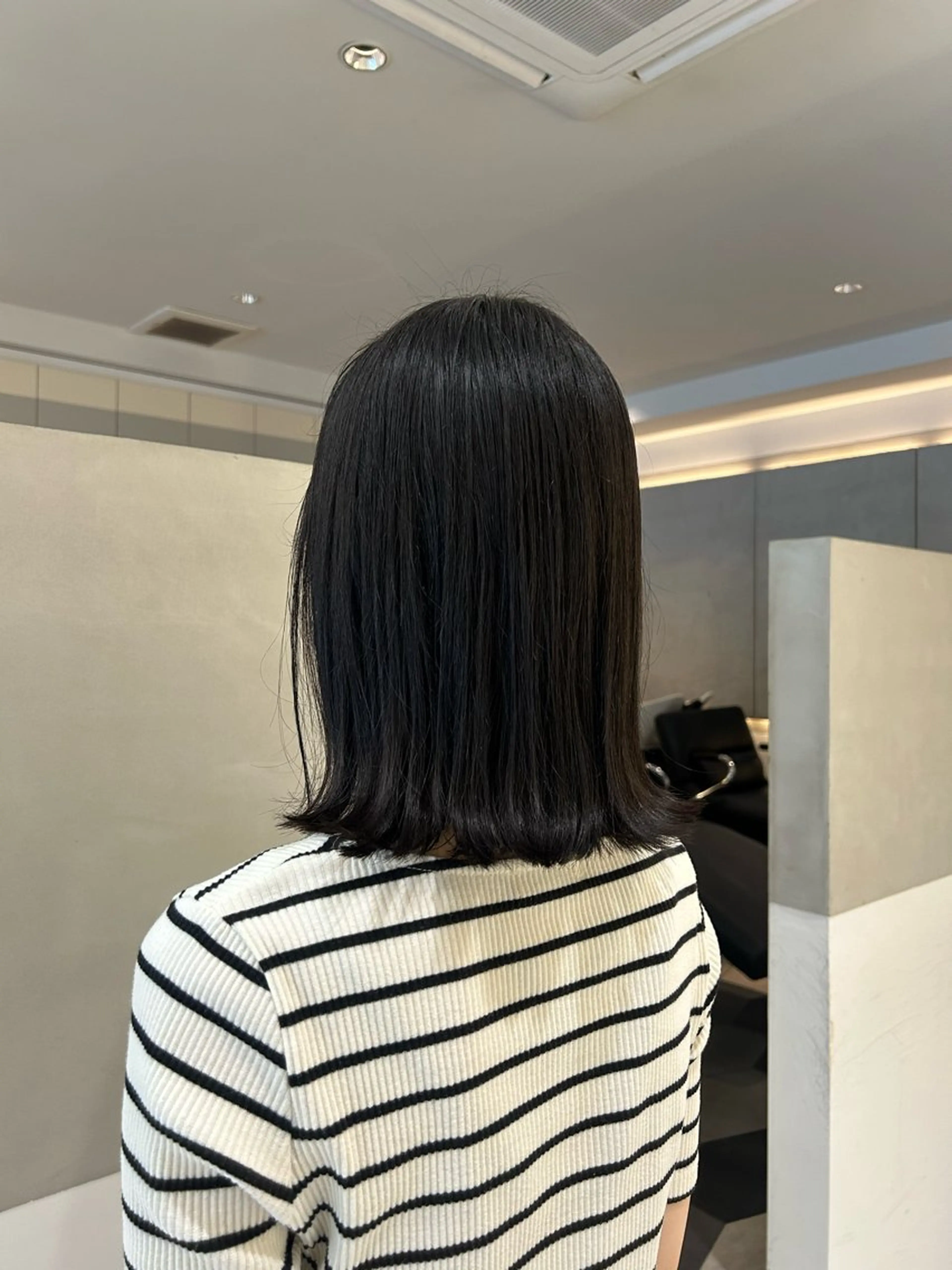 ミディアム カラー 外ハネヘア カット ヘアカラー トリートメント ヘアセット ナチュラル/韓国💎 haruka 💎のヘアスタイル