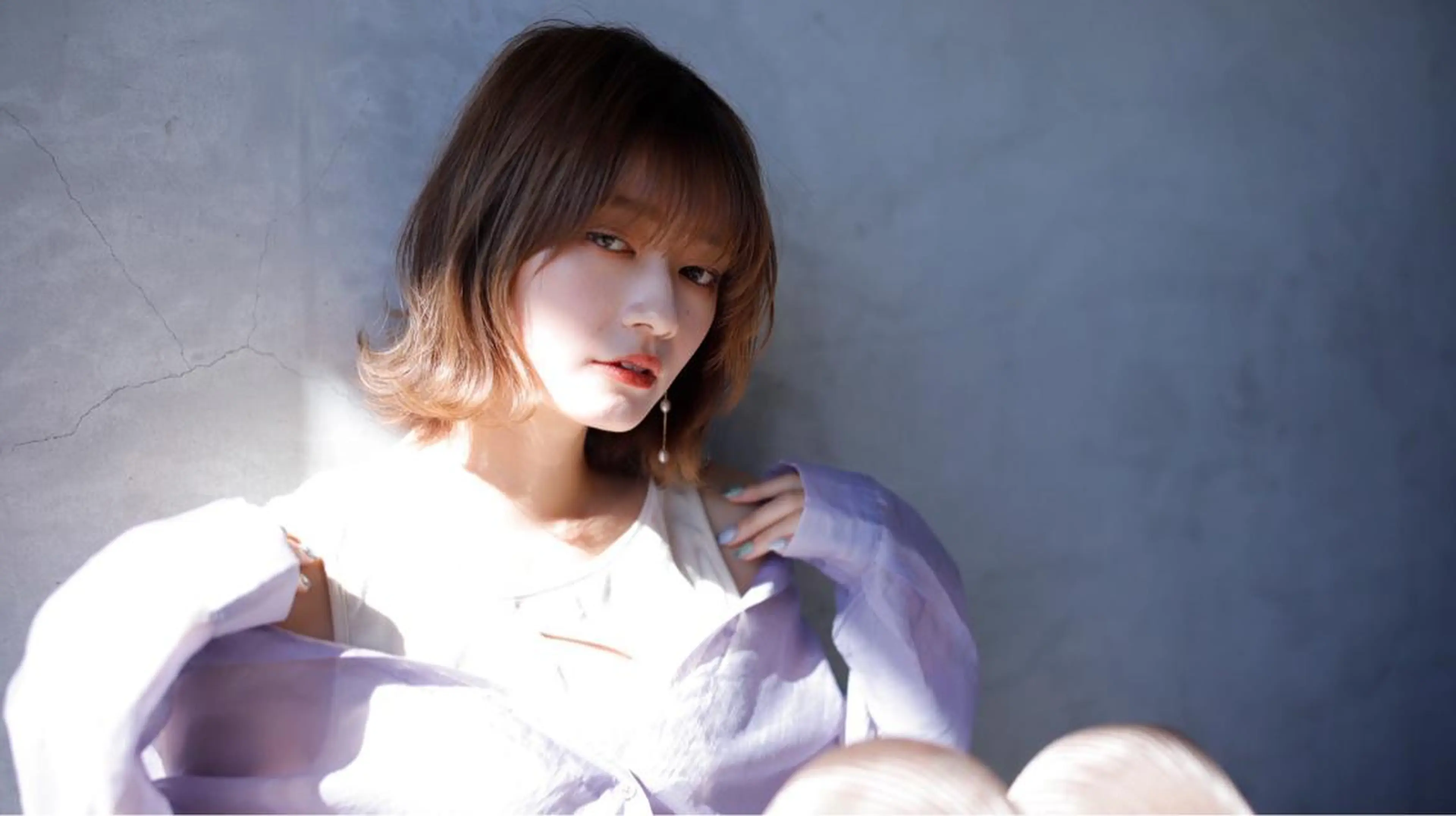 ミディアム 尾崎 優也のヘアスタイル