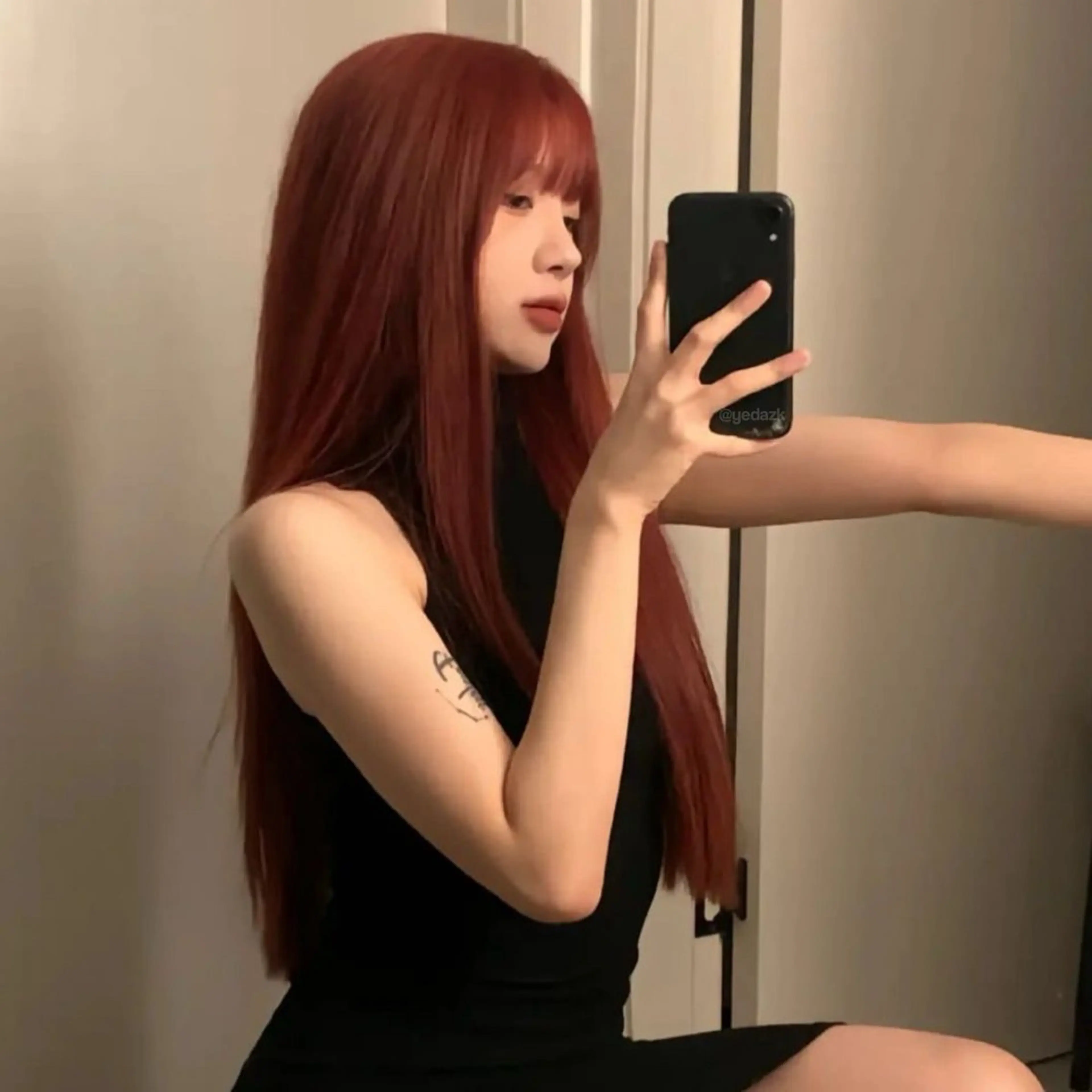 セミロング 🤍🥀韓流暖色レイ ヤー🥀🤍あやねのヘアスタイル