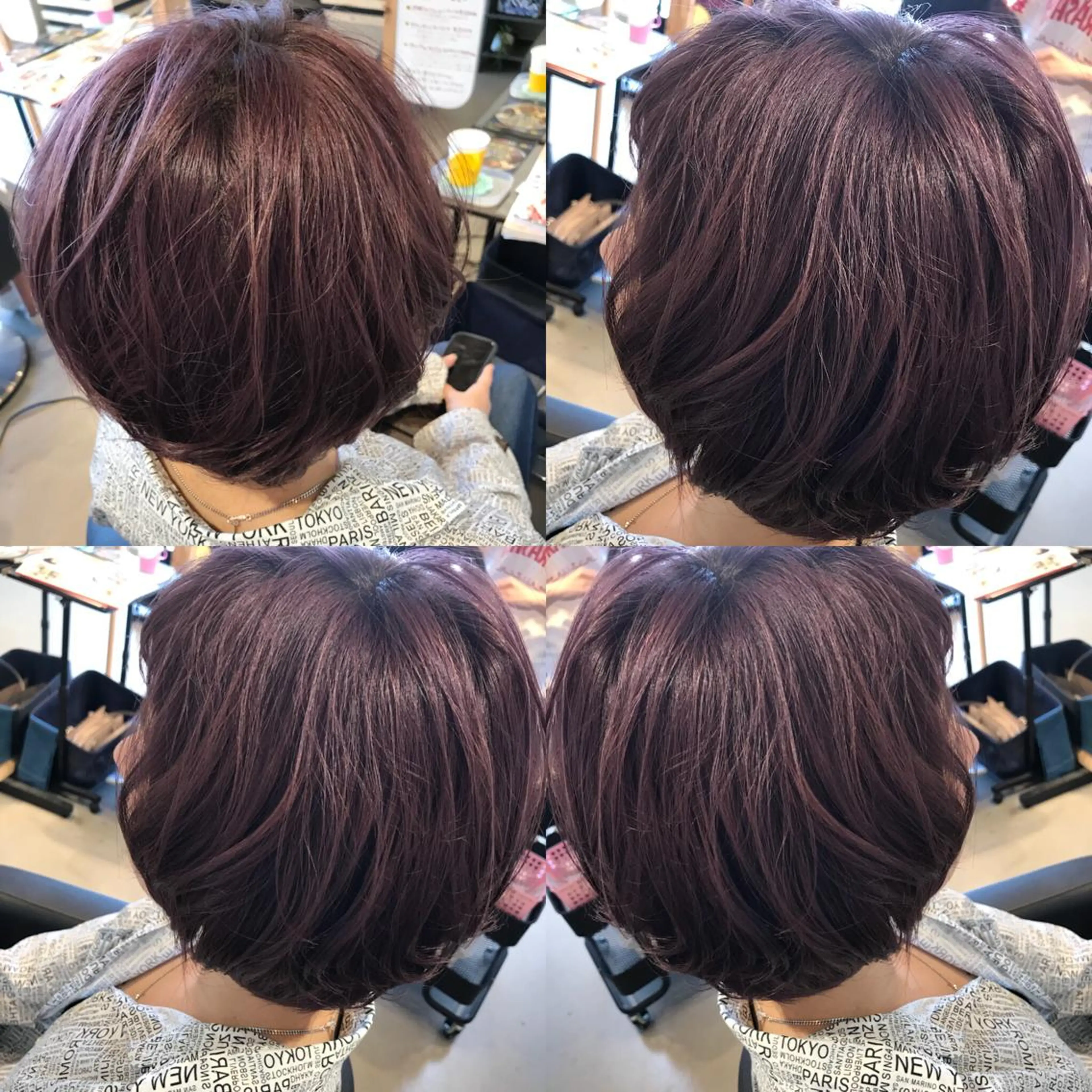 ショート カラー アッシュ 透明感カラー ピンクカラー ピンクアッシュ ヘアカラー 大久保 隆蔵のヘアスタイル