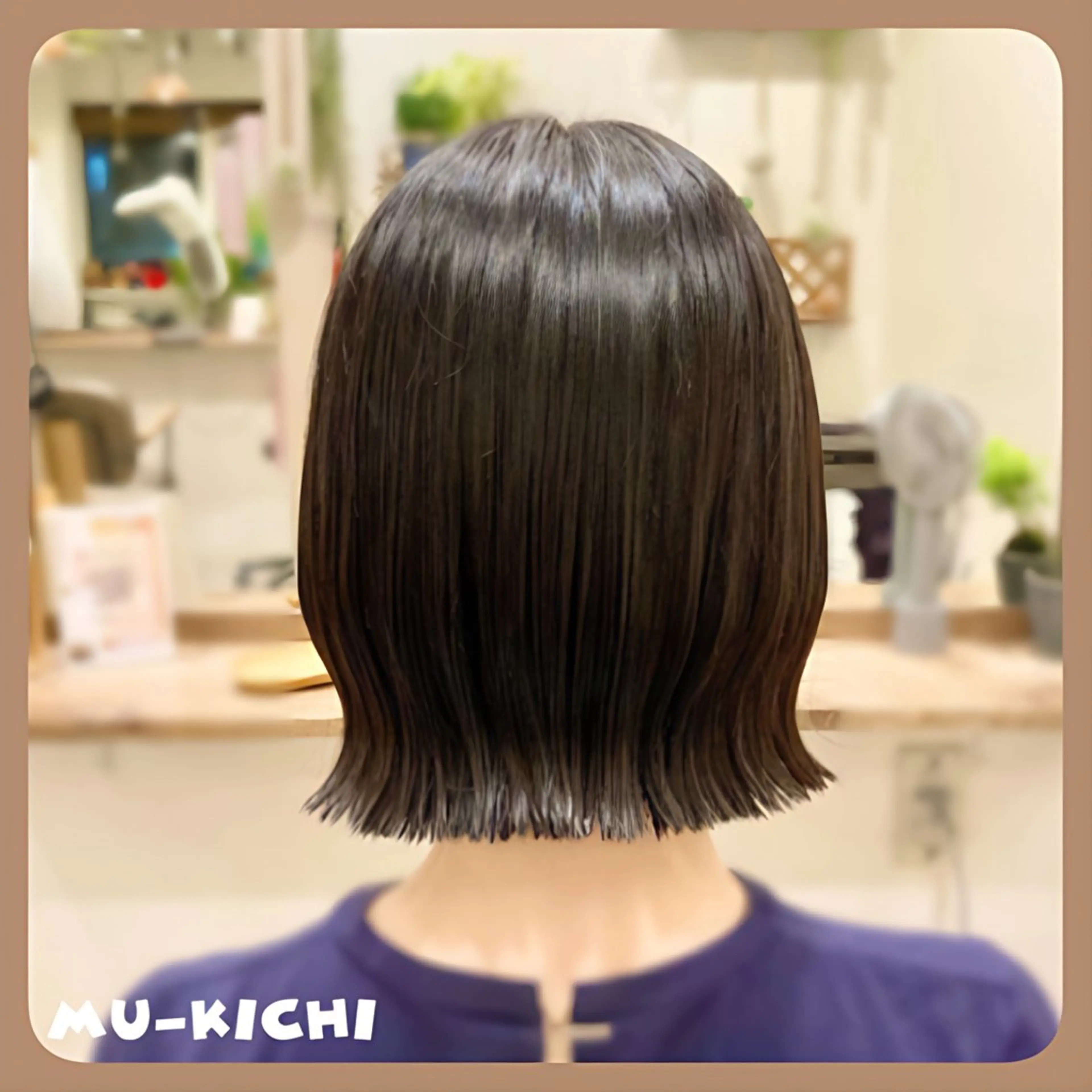 ミディアム 切りっぱなしボブ ボブ mu-kicii 三鷹店所属・撮影モデル募集中☆ オグリヤスエのヘアスタイル
