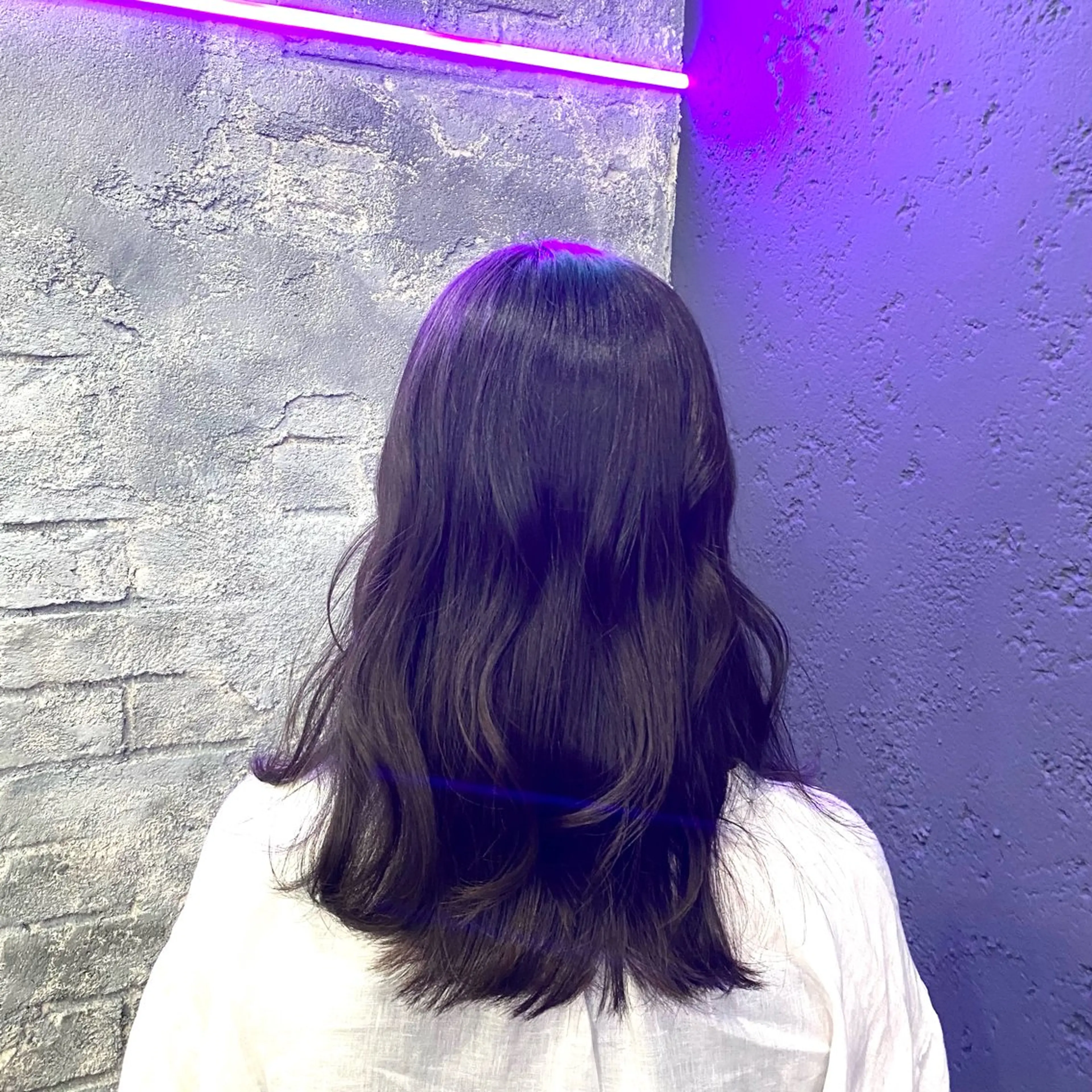 ロング カラー 黒髪 ブルーカラー ブルーブラック 🍑カラーモデル 募集中もえ🍑のヘアスタイル
