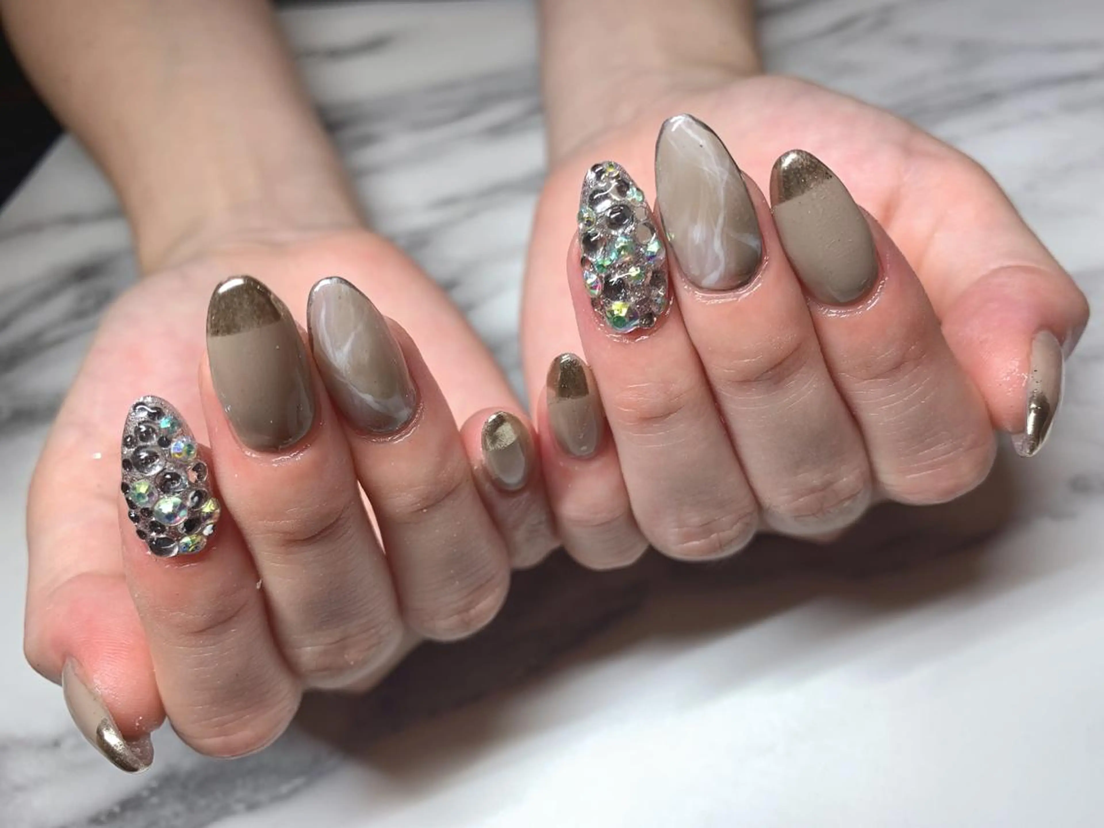 ネイル 大理石ネイル(マーブル) Nail &Beauty Salon ☆Kirari☆所属・ビューティサロン ☆Kirari☆のネイルデザイン