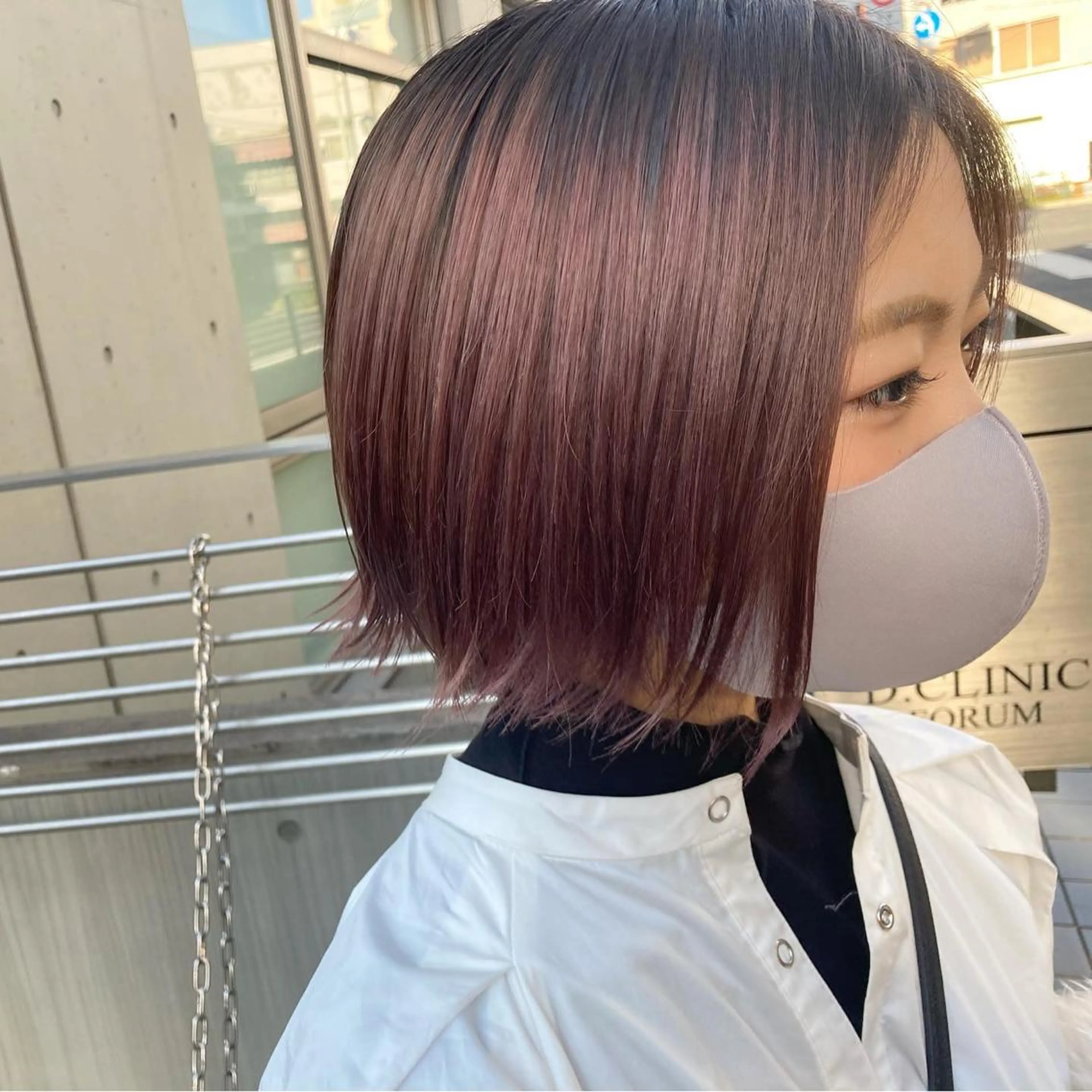 ミディアム 垢抜け韓国風ヘア カラーMIKUのヘアスタイル