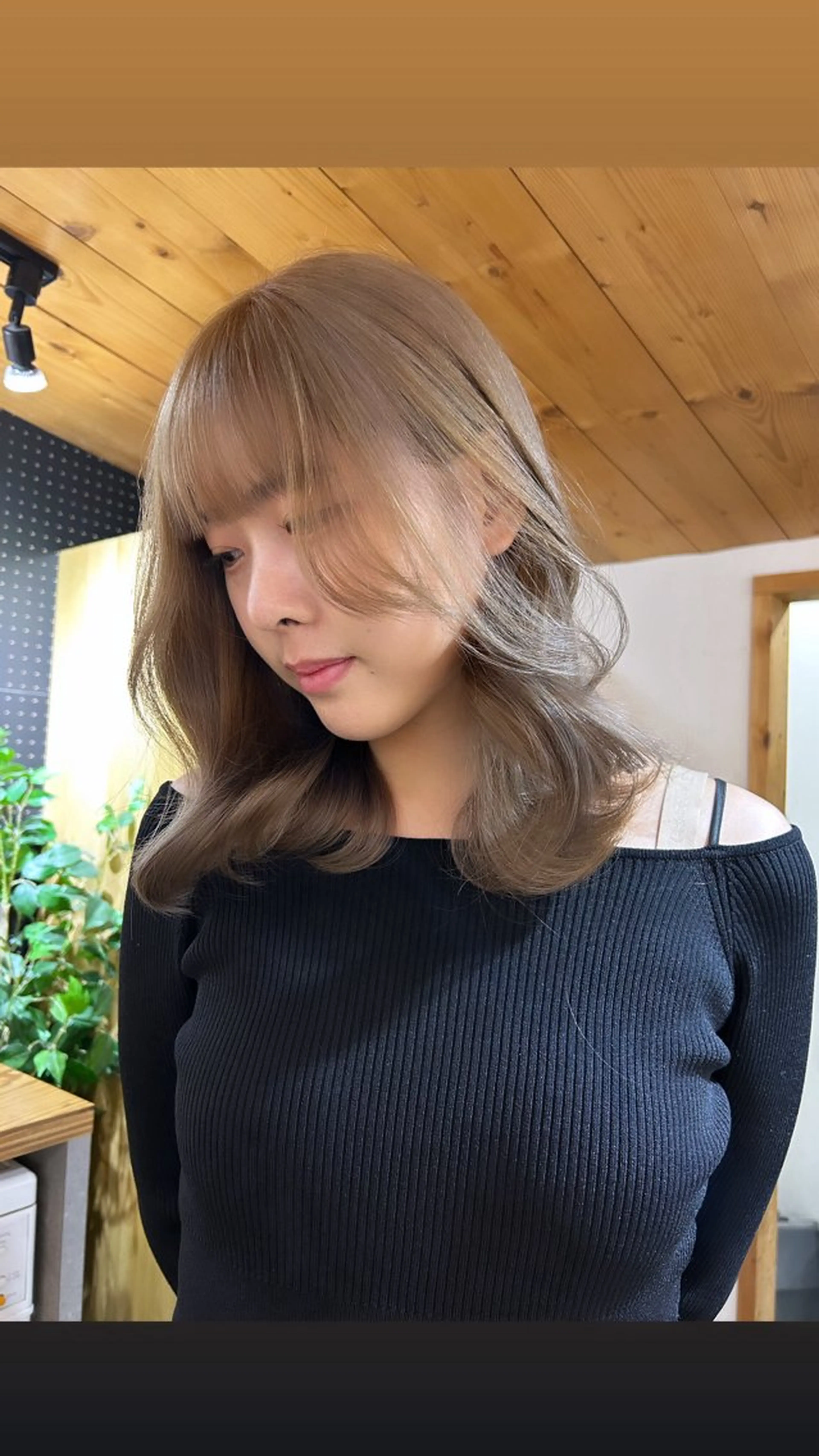 ミディアム カラー グレージュ カット ヘアカラー トリートメント 🧸艶々韓国ヘア 🧁mizunaのヘアスタイル