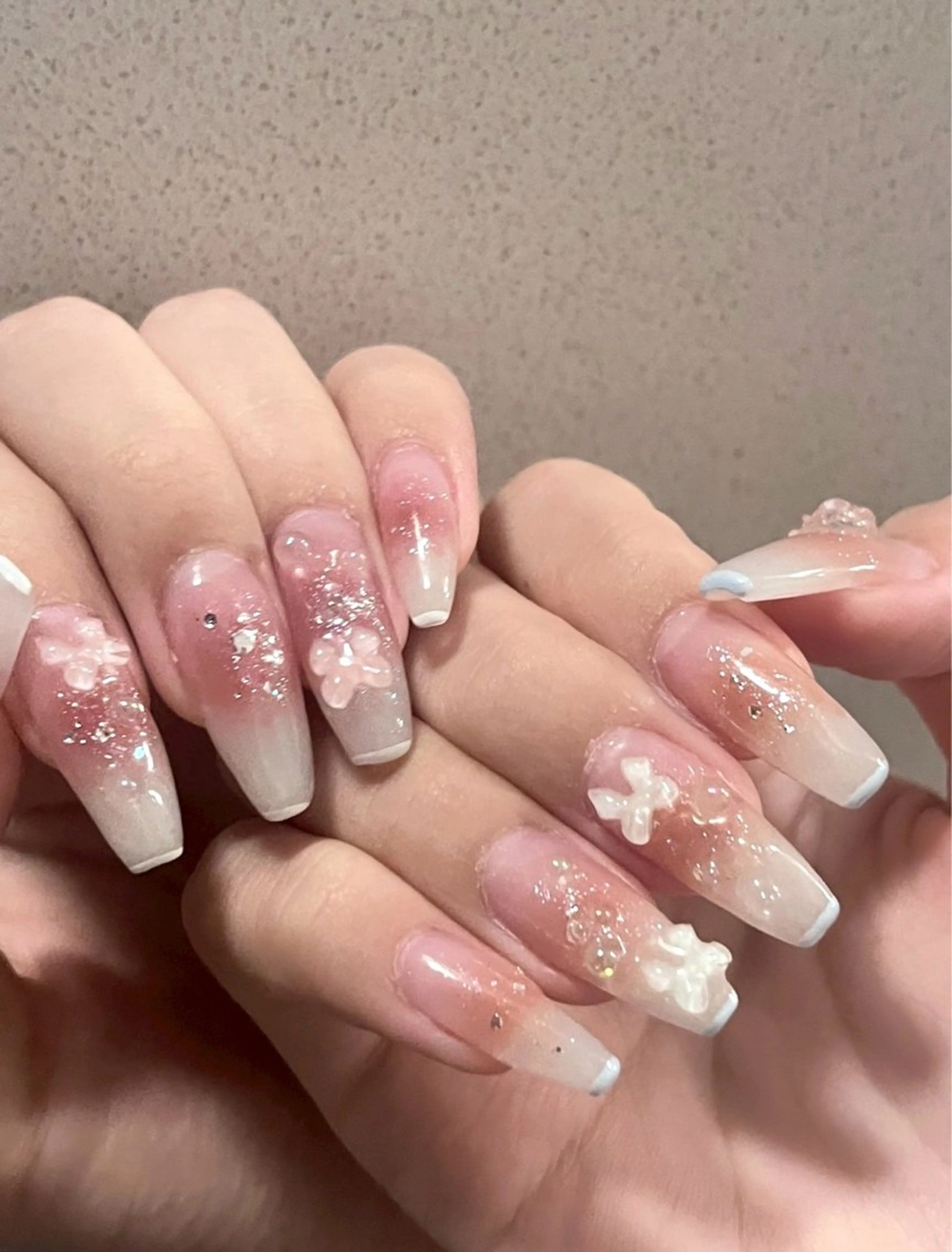 ネイル アートネイル 長さ出し リボン スカルプネイル ネイルチップ ハンドネイル Ca rinaのネイルデザイン