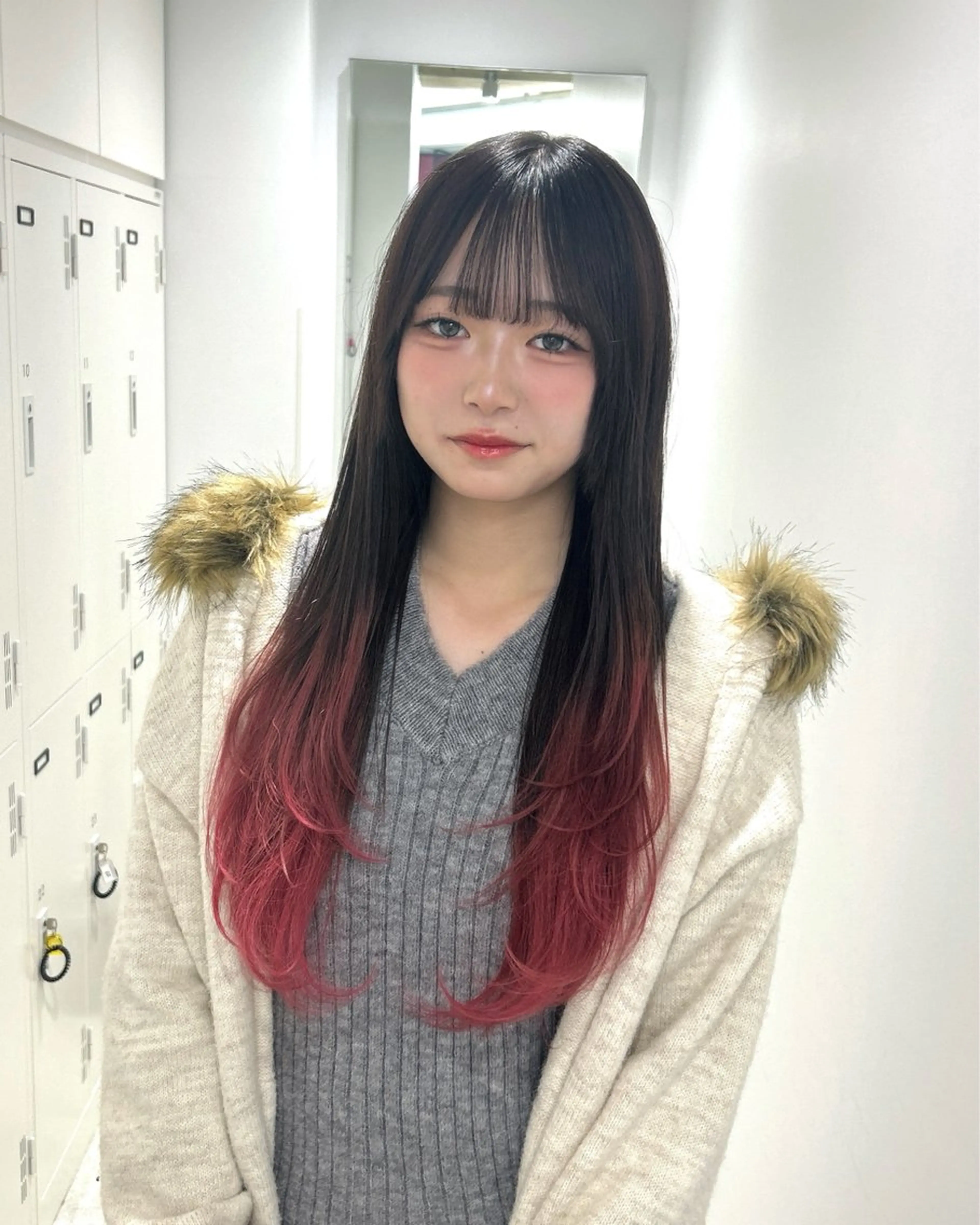 ロング カラー グラデーションカラー ピンクカラー ヘアカラー トリートメント 透明感ハイトーン特化 /ケアブリーチ/莉駒のヘアスタイル