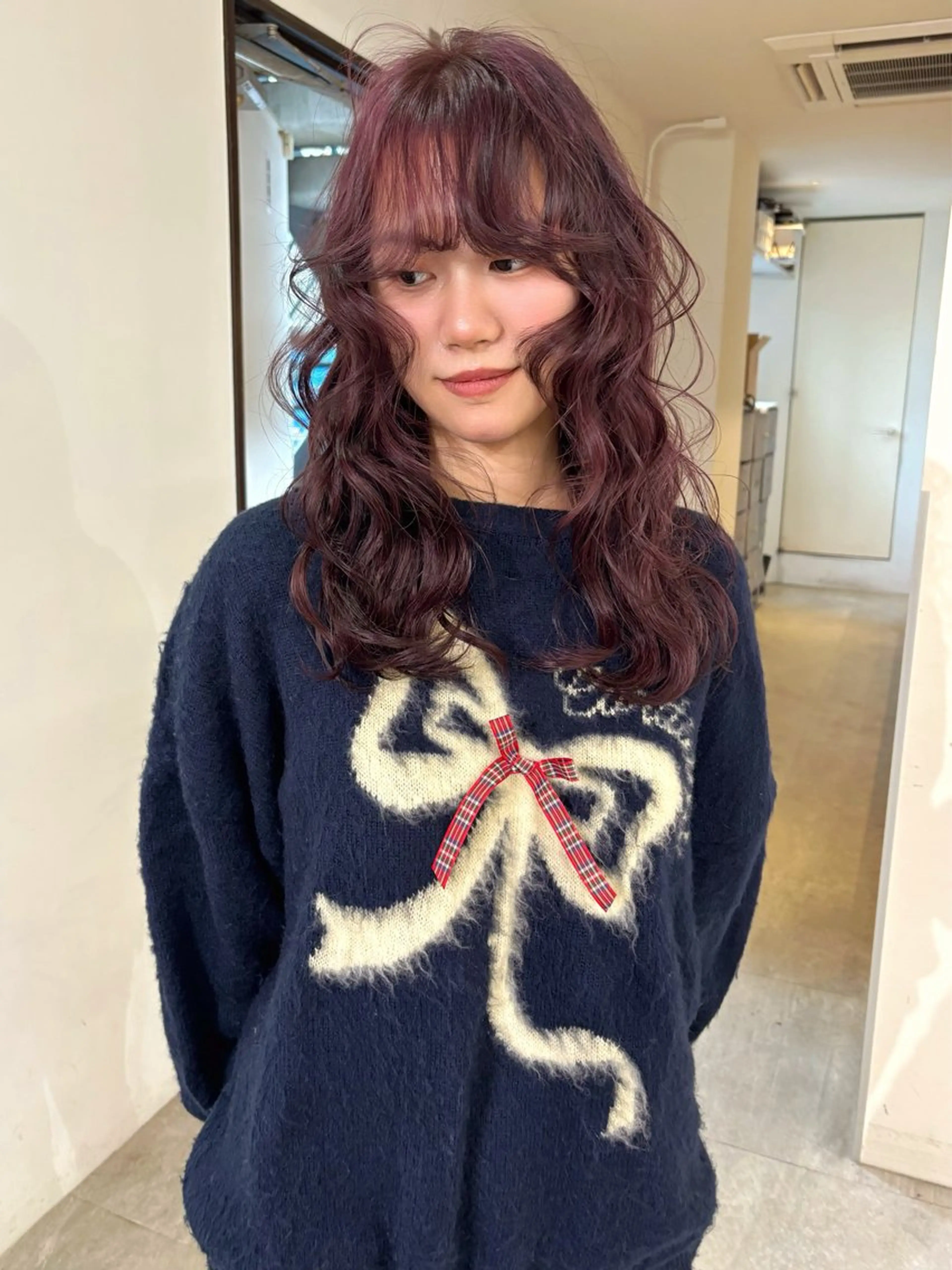 ロング カラー ブリーチ ダブルカラー ブリーチなしカラー ヘアカラー mizuki/ピンク ベージュ.レイヤーのヘアスタイル