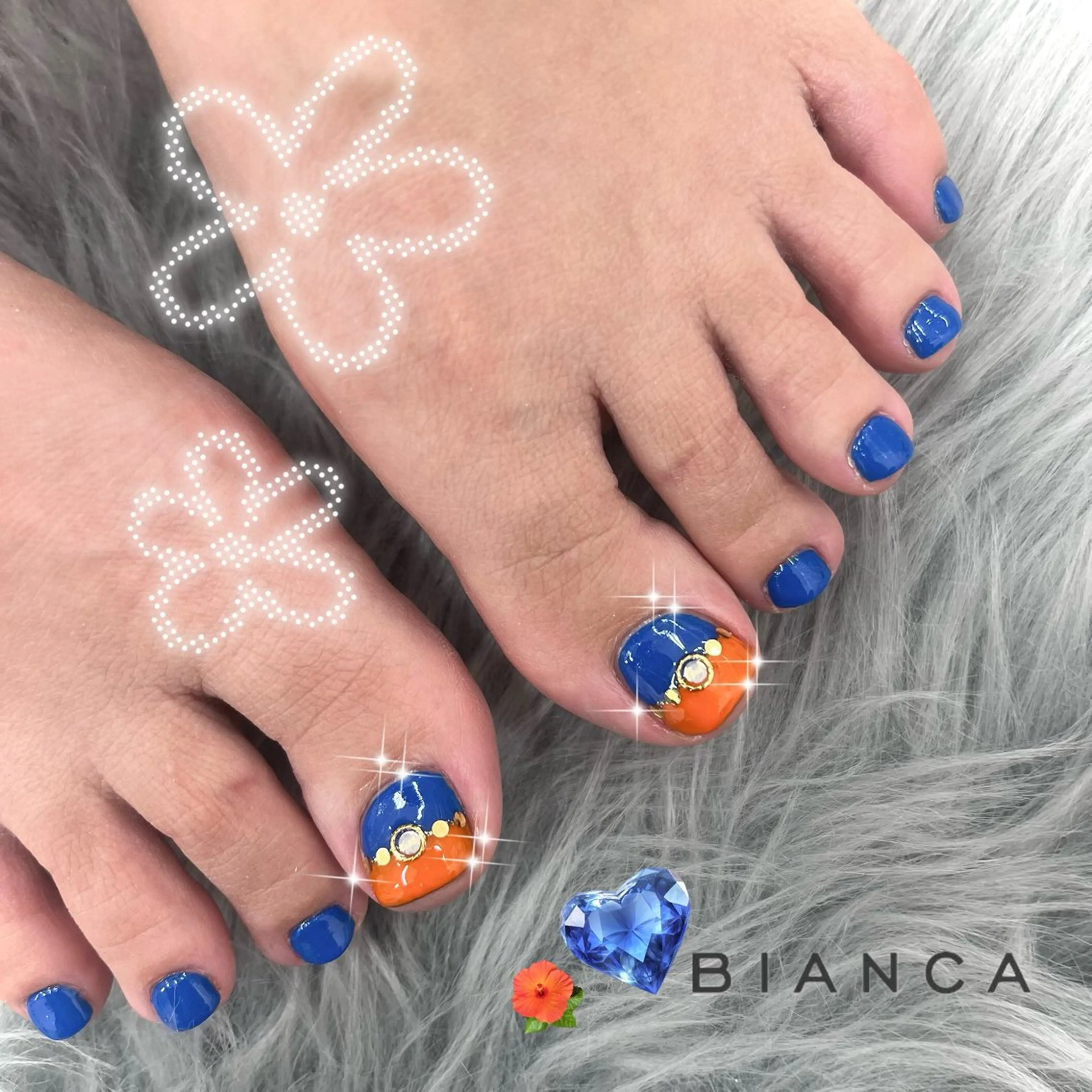 ネイル フットネイル Bianca 横関 野々香.｡.:*☆のネイルデザイン