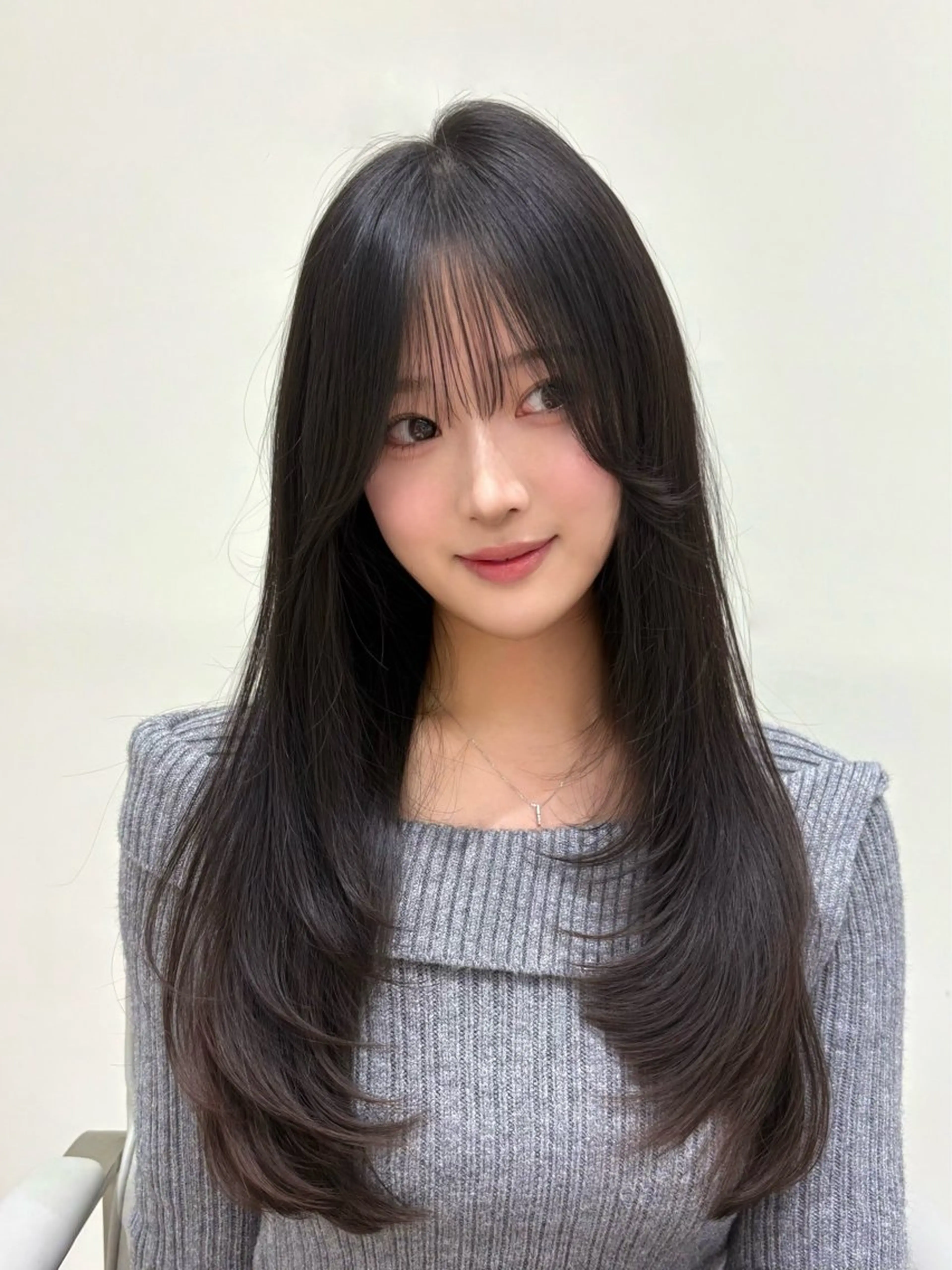 ロング レイヤーカット 似合わせカット カット ヘアカラー トリートメント PULSE yokohama所属・横浜駅/韓国レイヤー /髪質改善のヘアスタイル