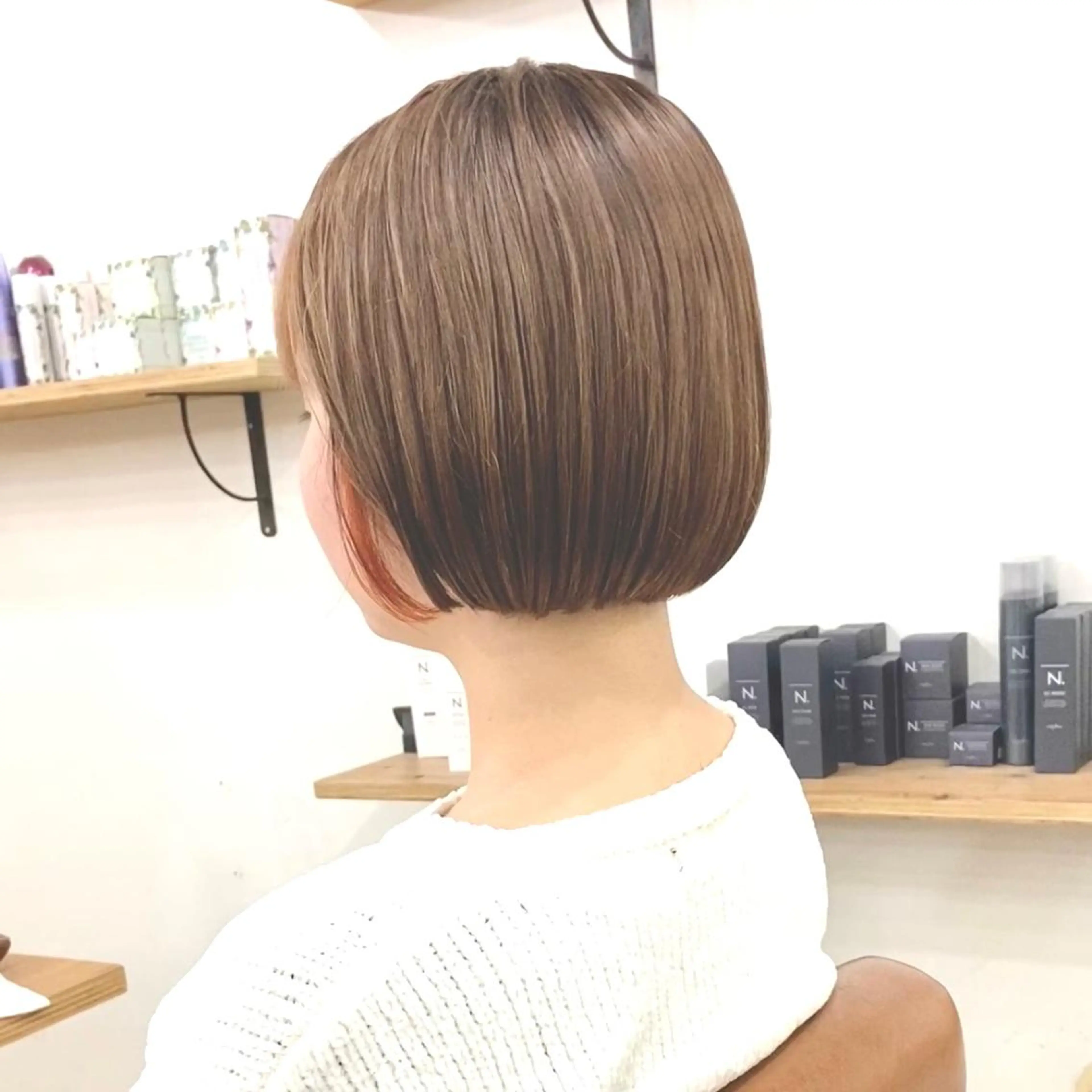 ショート カラー イヤリングカラー ボブ SALOWIN 横浜 8F所属・ショートヘア、ボブ こやさん　コヤマのヘアスタイル