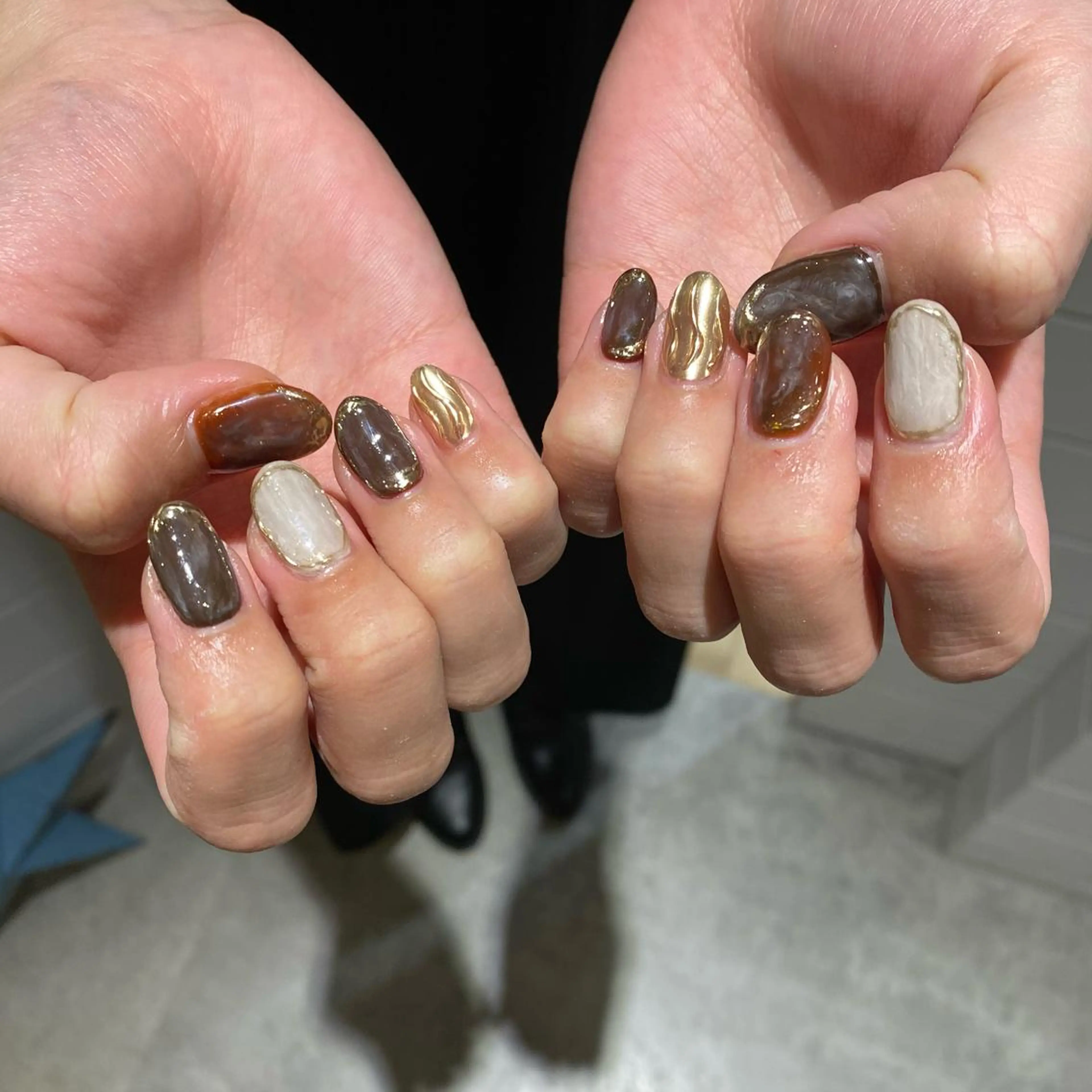 ネイル sio.nail&eyebrow salon shimokitazawa2号店所属・nailist mana𖤐´-のネイルデザイン