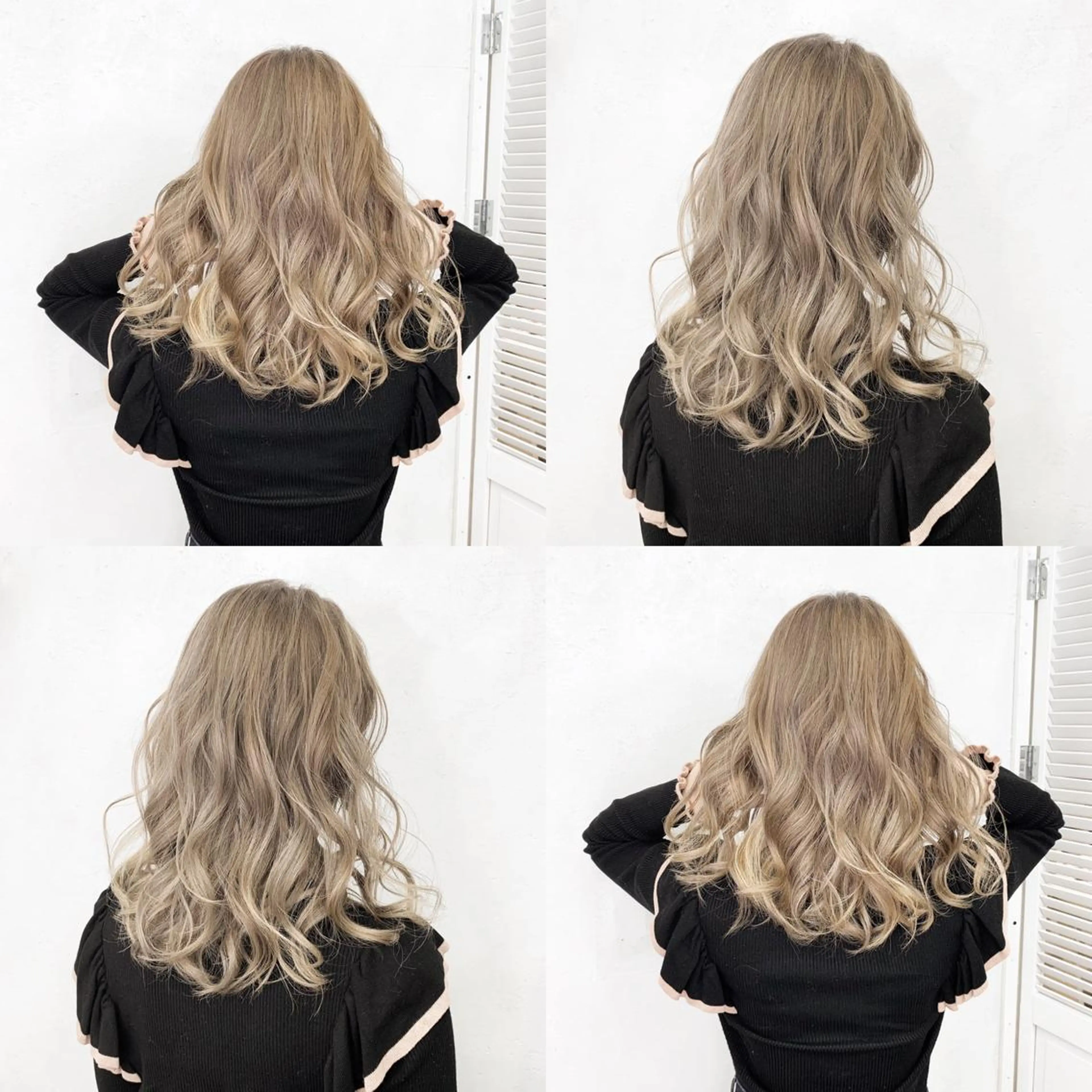 ロング カラー ヘアアレンジ グレージュ ミルクティーグレージュ ヘアカラー TATSUYA アートディレクターのヘアスタイル