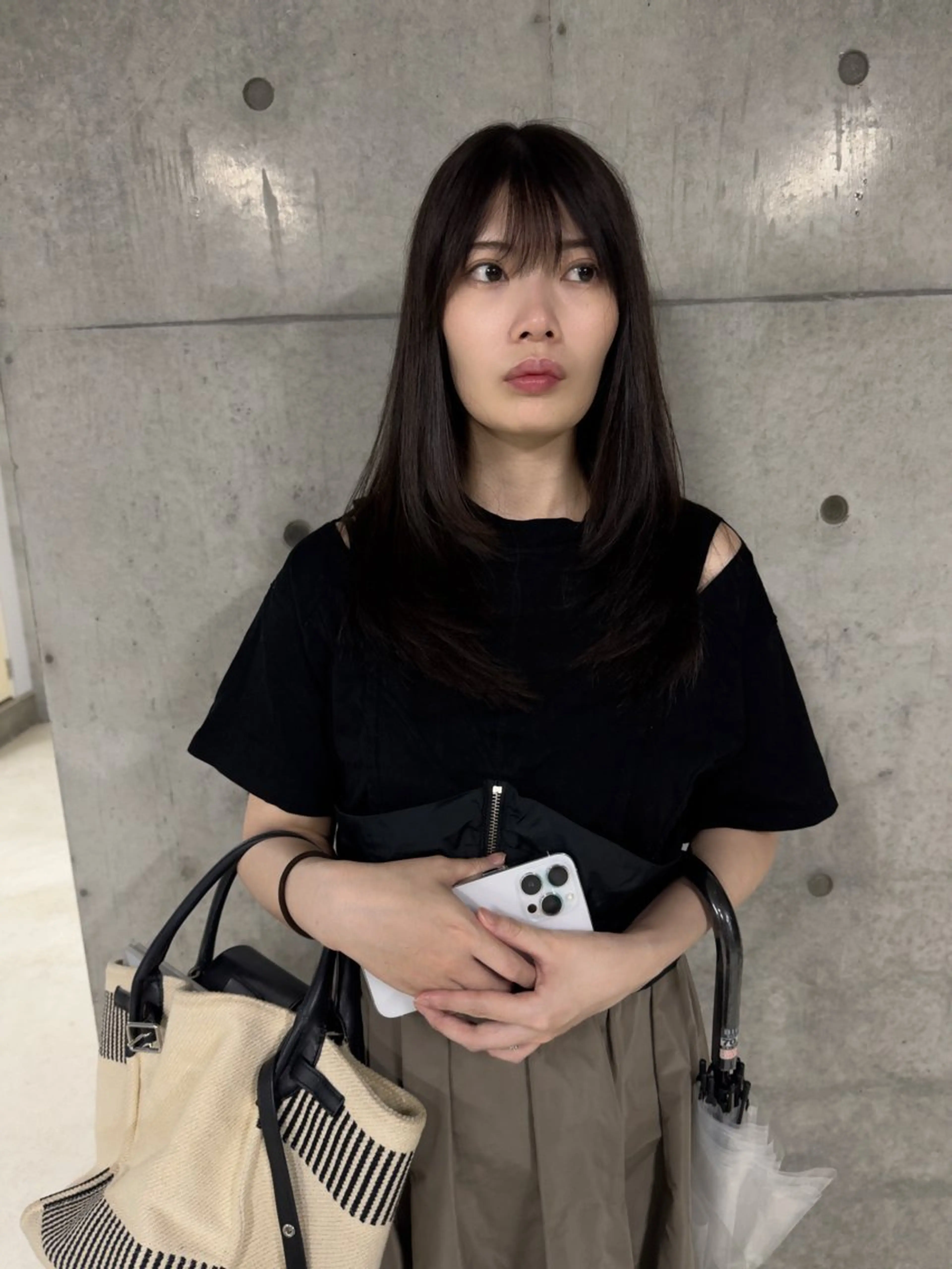 ロング カラー ロングレイヤー アッシュ ベージュカラー ブリーチ 透明感カラー カット ヘアカラー トリートメント 日本一丁寧なカット/ 小林輝🍀︎のヘアスタイル