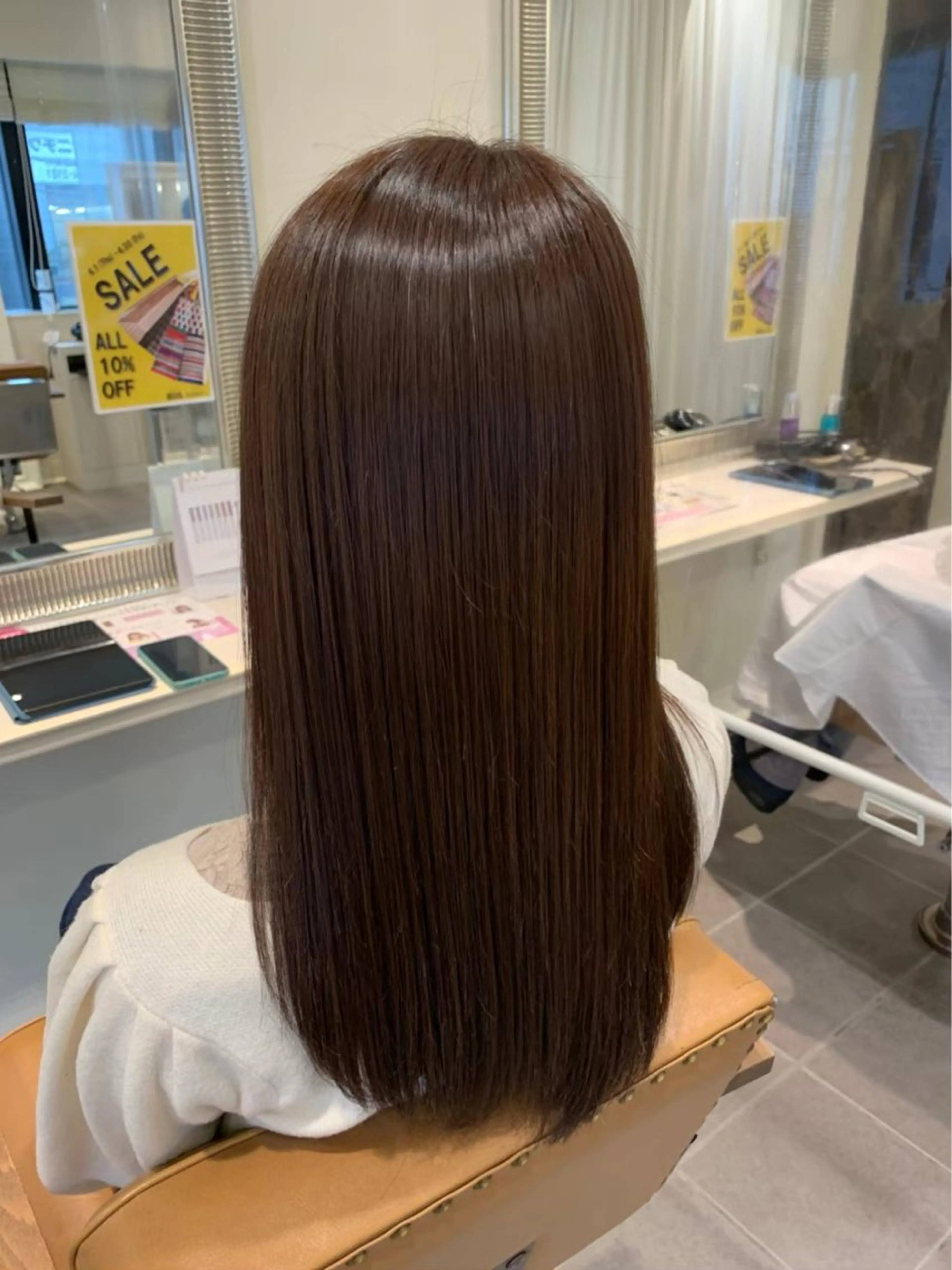 ロング 縮毛矯正 🌷BASSA池袋 🌷ミネモモ🍑🤍のヘアスタイル