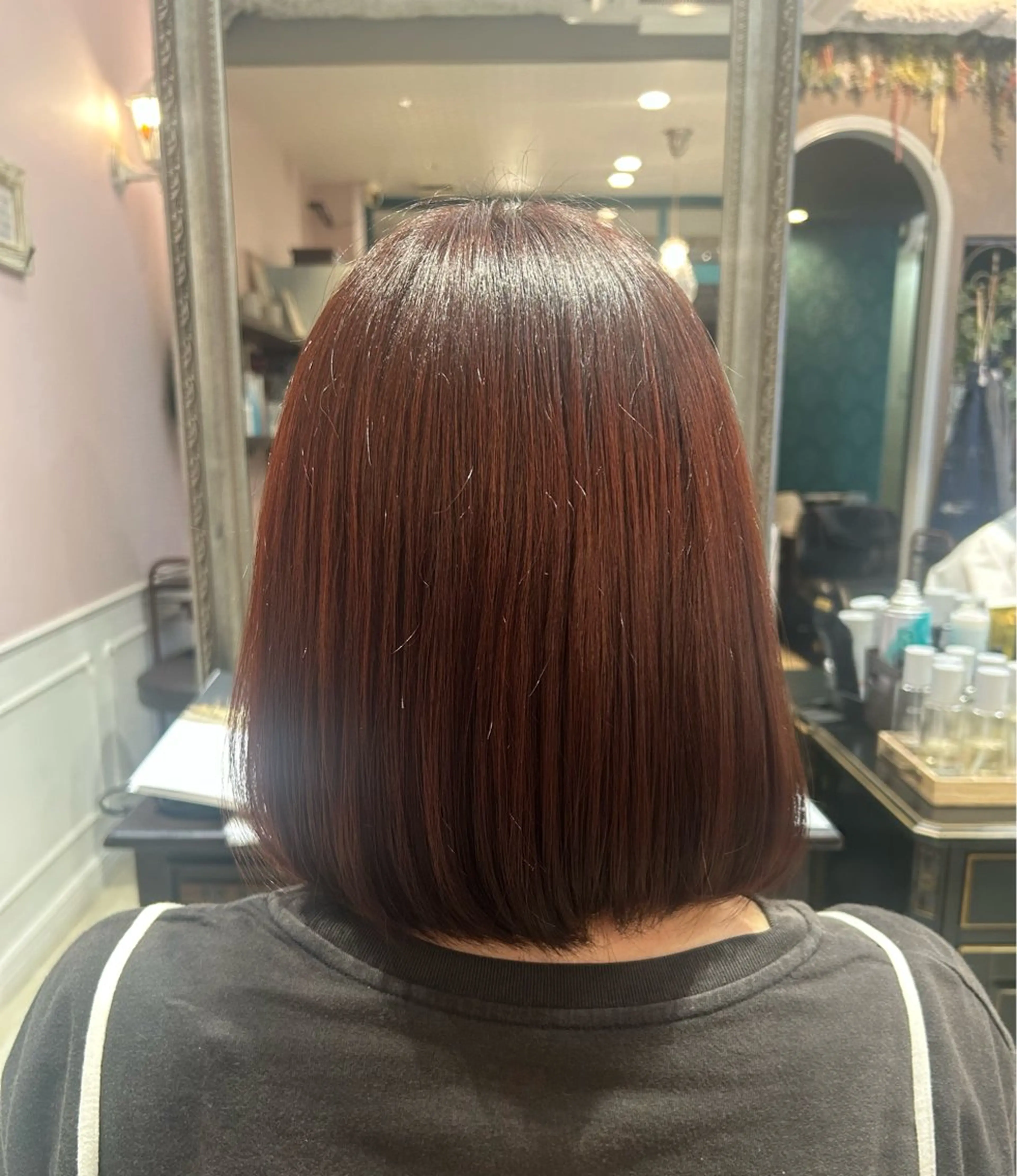 ミディアム ボブ トリートメント ヘアカラー 暖色カラー｜艶髪｜ 🥨AIKA🥨のヘアスタイル