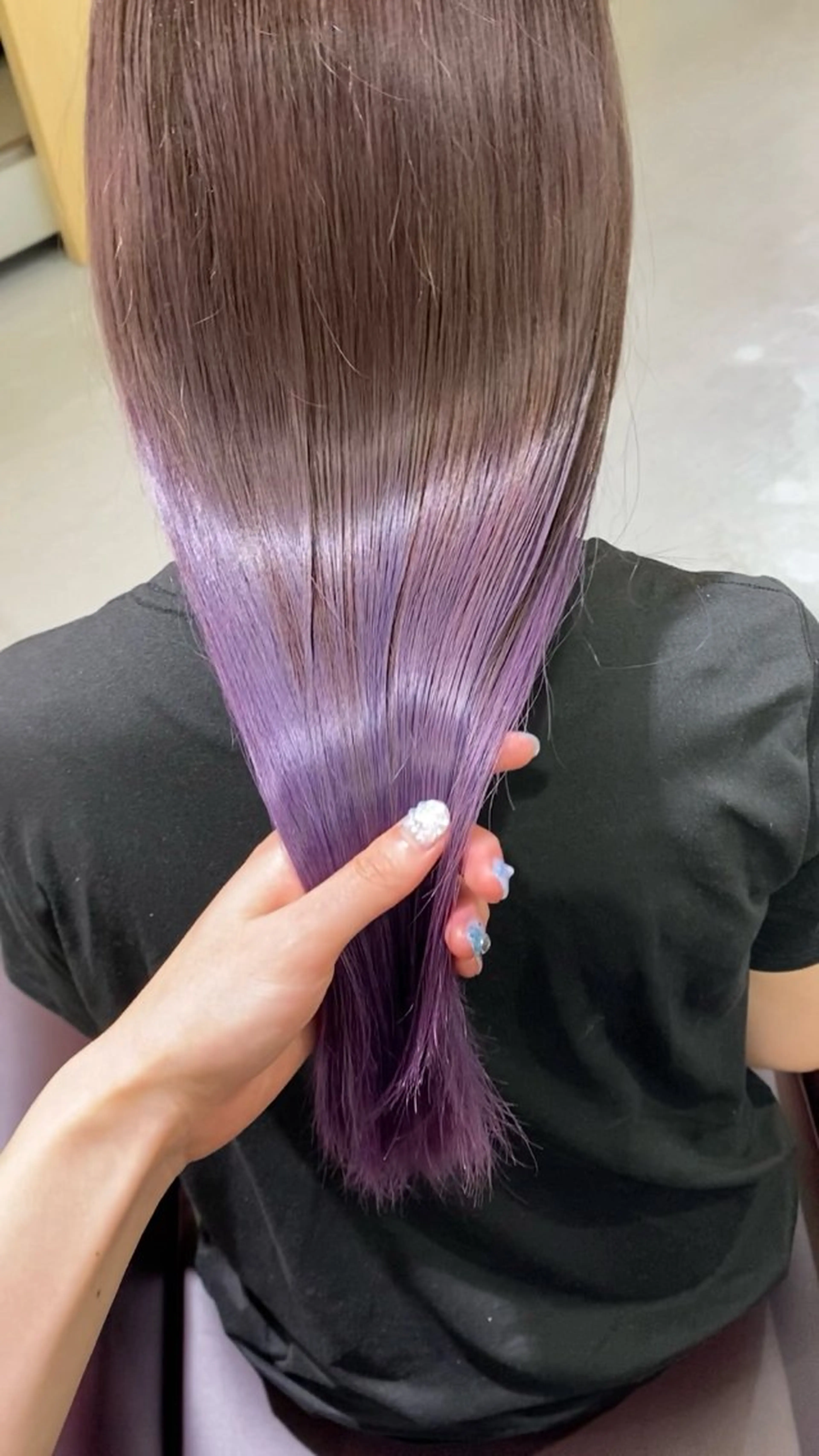 ロング ヘアカラー トリートメント ️🫧透明感カラー& 髪質改善🎀いさきのヘアスタイル