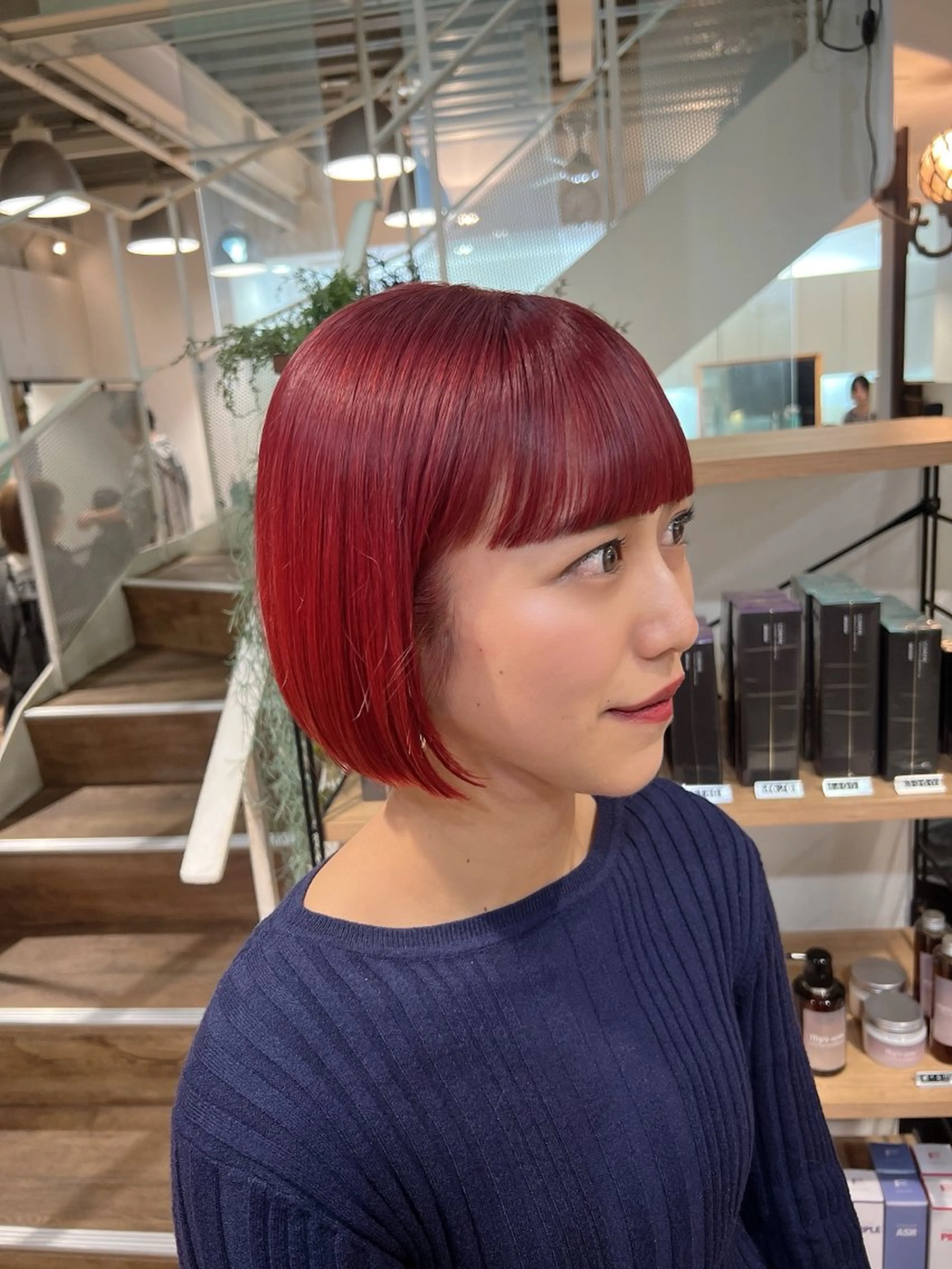 ミディアム ボブ ヘアカラー トリートメント インナーカラー♡ Nanakoのヘアスタイル