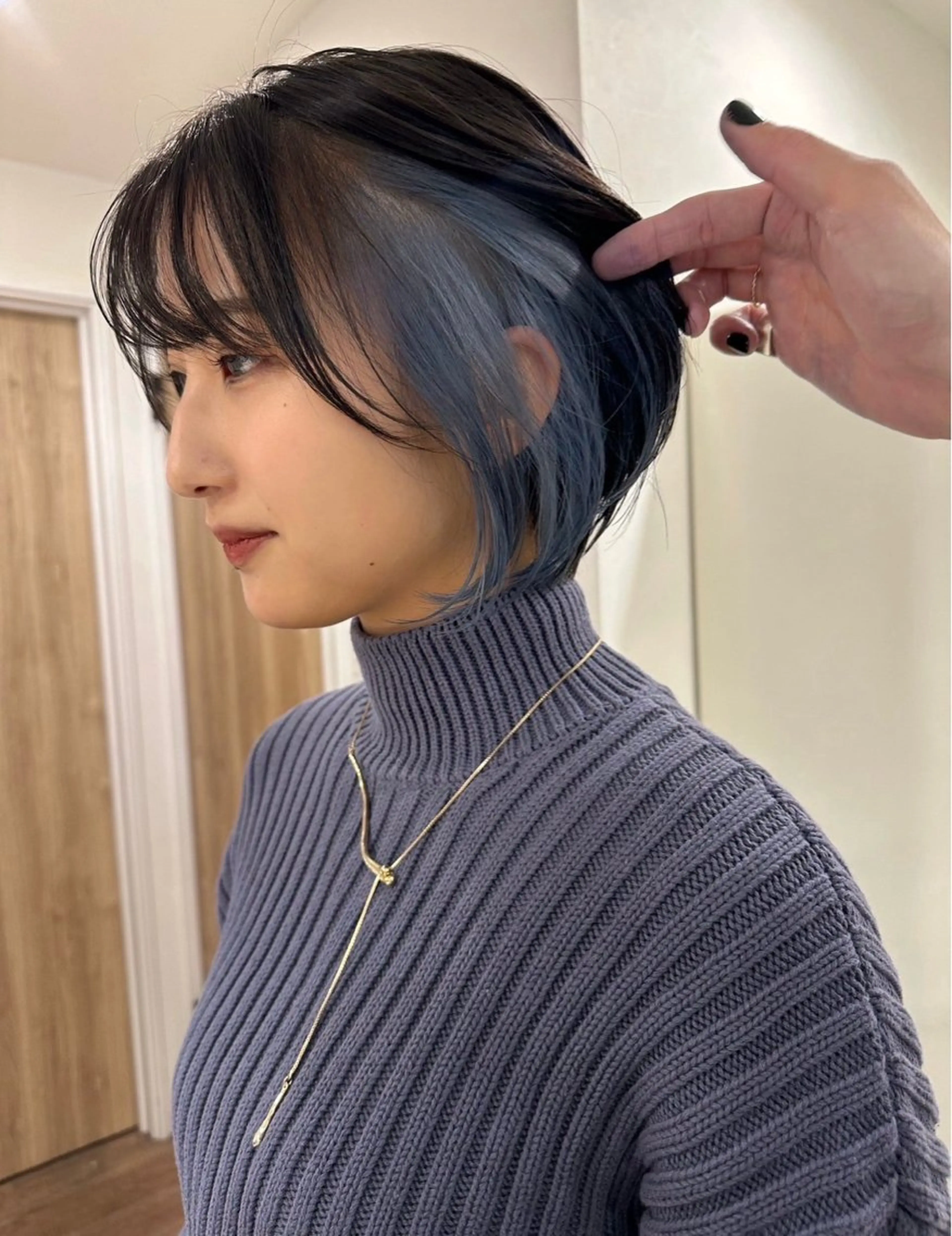 カット+インナーカラーの写真