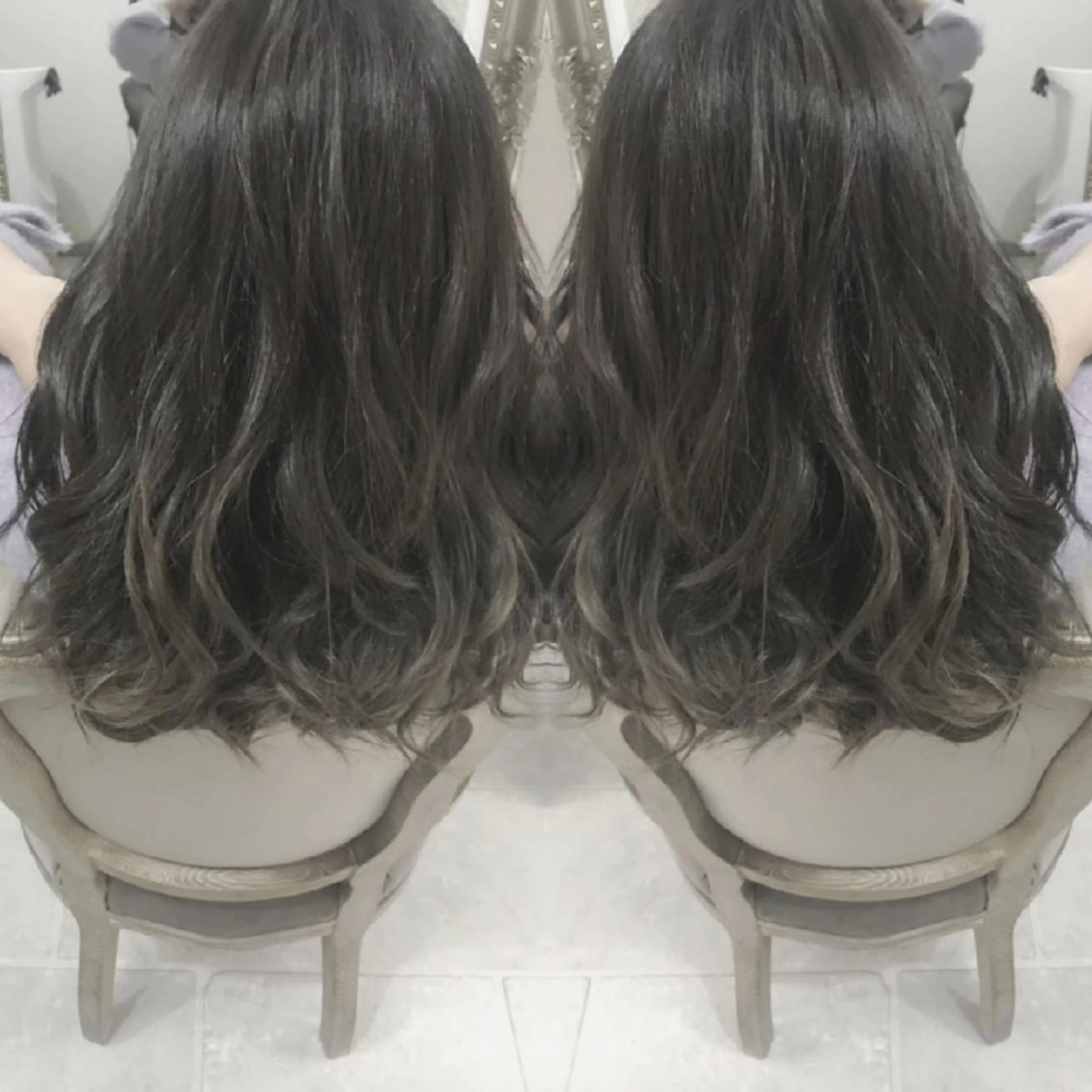 ロング ヘアアレンジ カラー パーマ See by merのマツエク・マツパデザイン