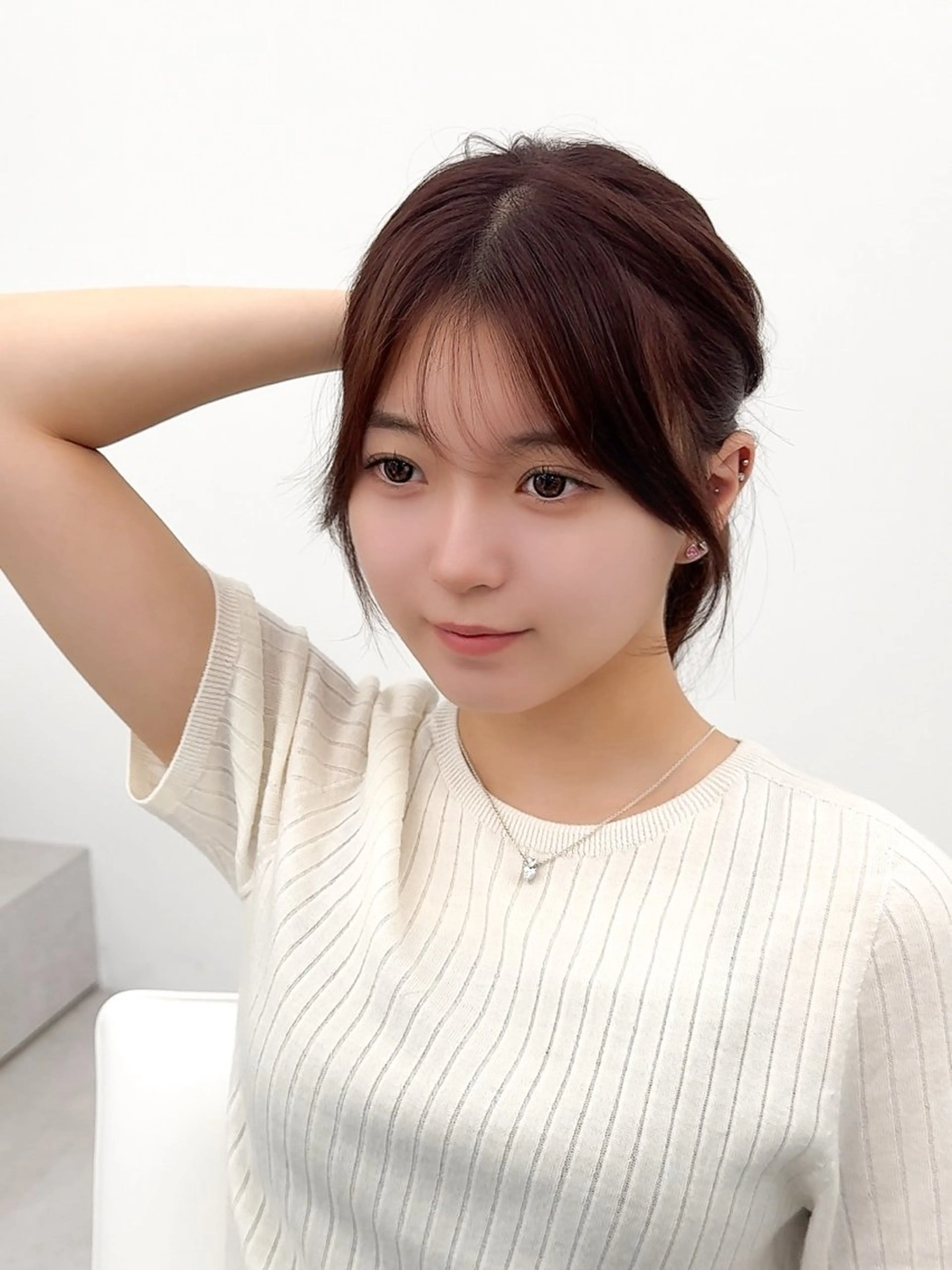 ミディアム カラー ヘアアレンジ カット ヘアカラー トリートメント 最小顔周り レイヤー特化/こうきのヘアスタイル