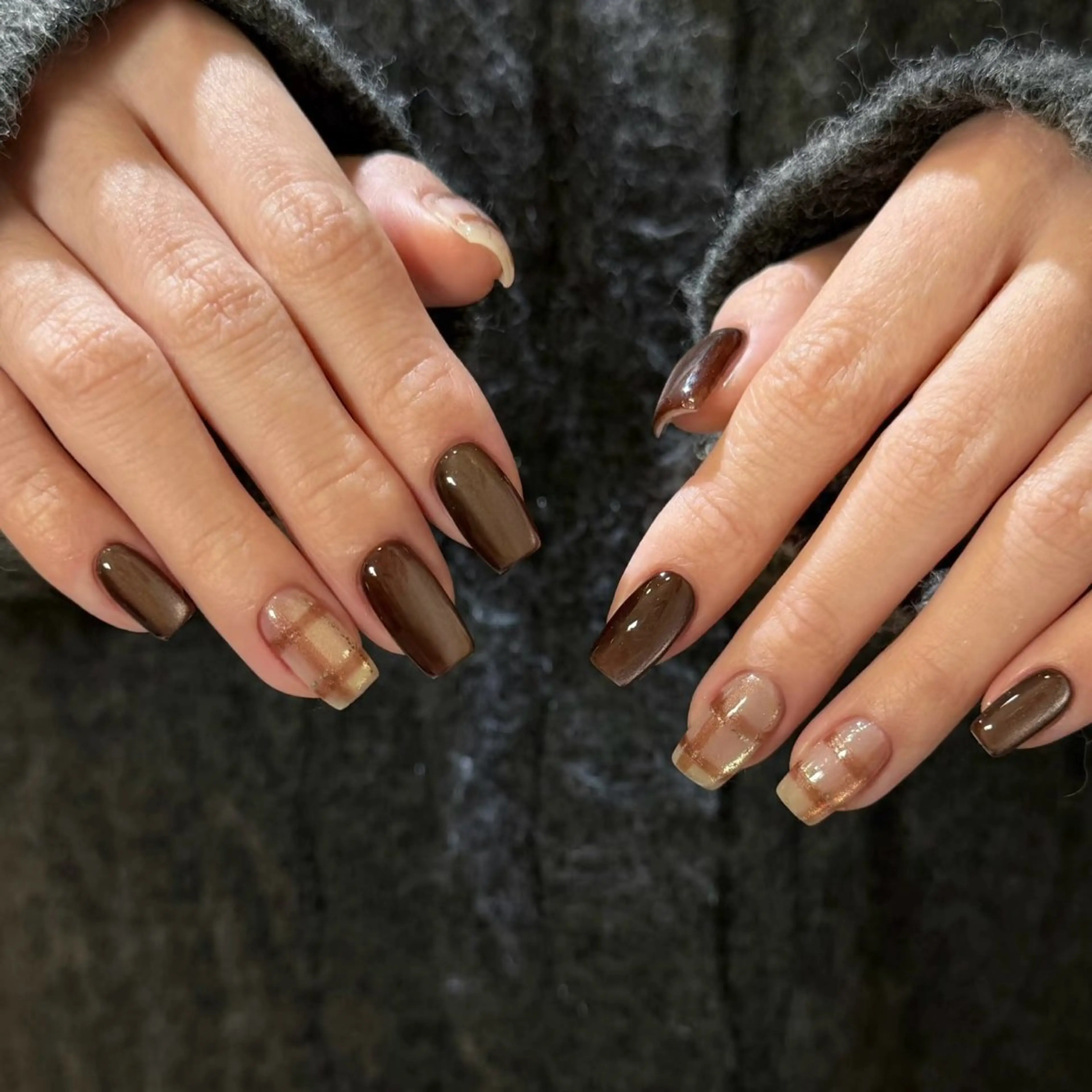 ネイル オーロラネイル チークネイル 長さ出し フットネイル フレンチネイル ハンドネイル J&C Nail Salon吉祥寺所属・YU KIのネイルデザイン