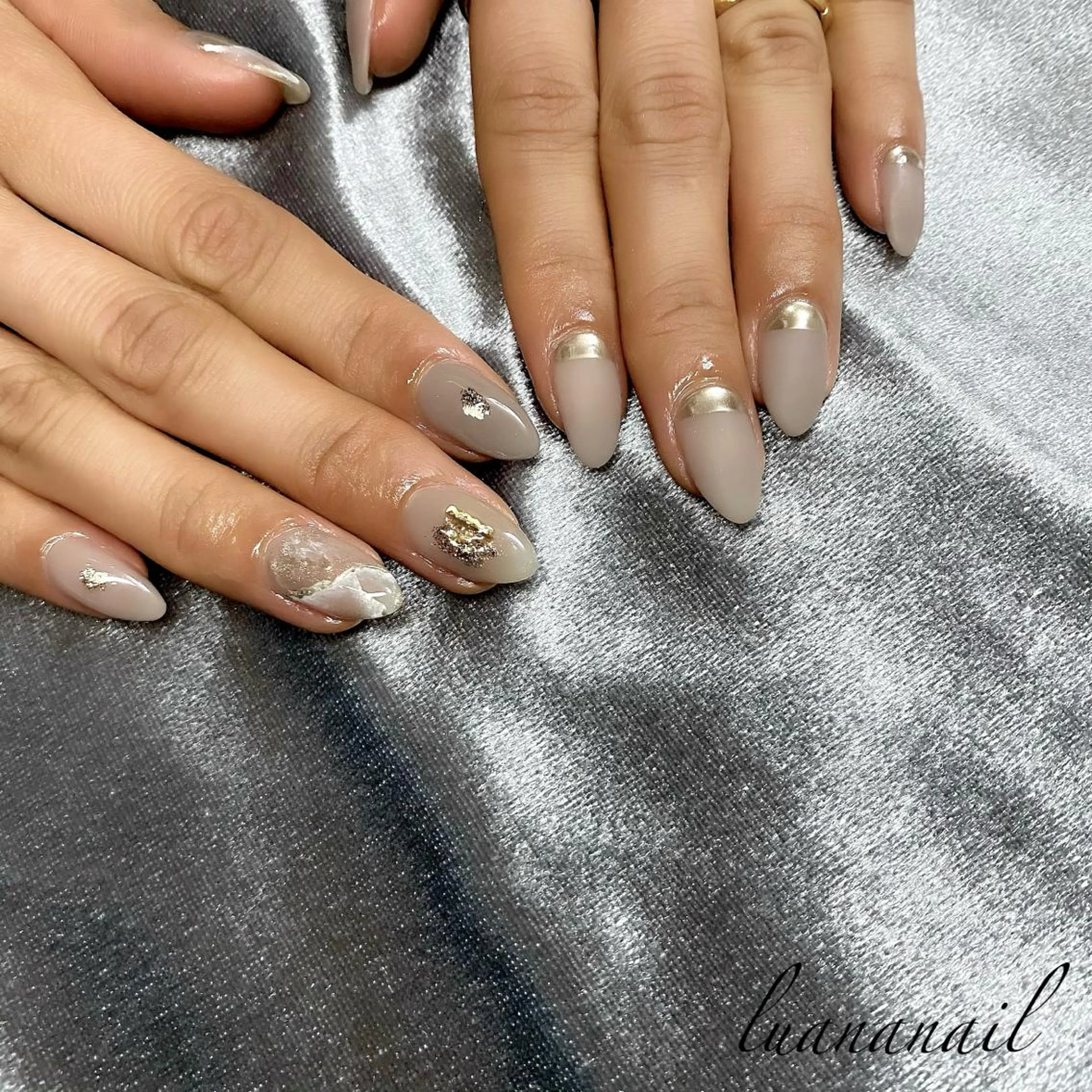ネイル マットネイル ハンドネイル luana nailのネイルデザイン