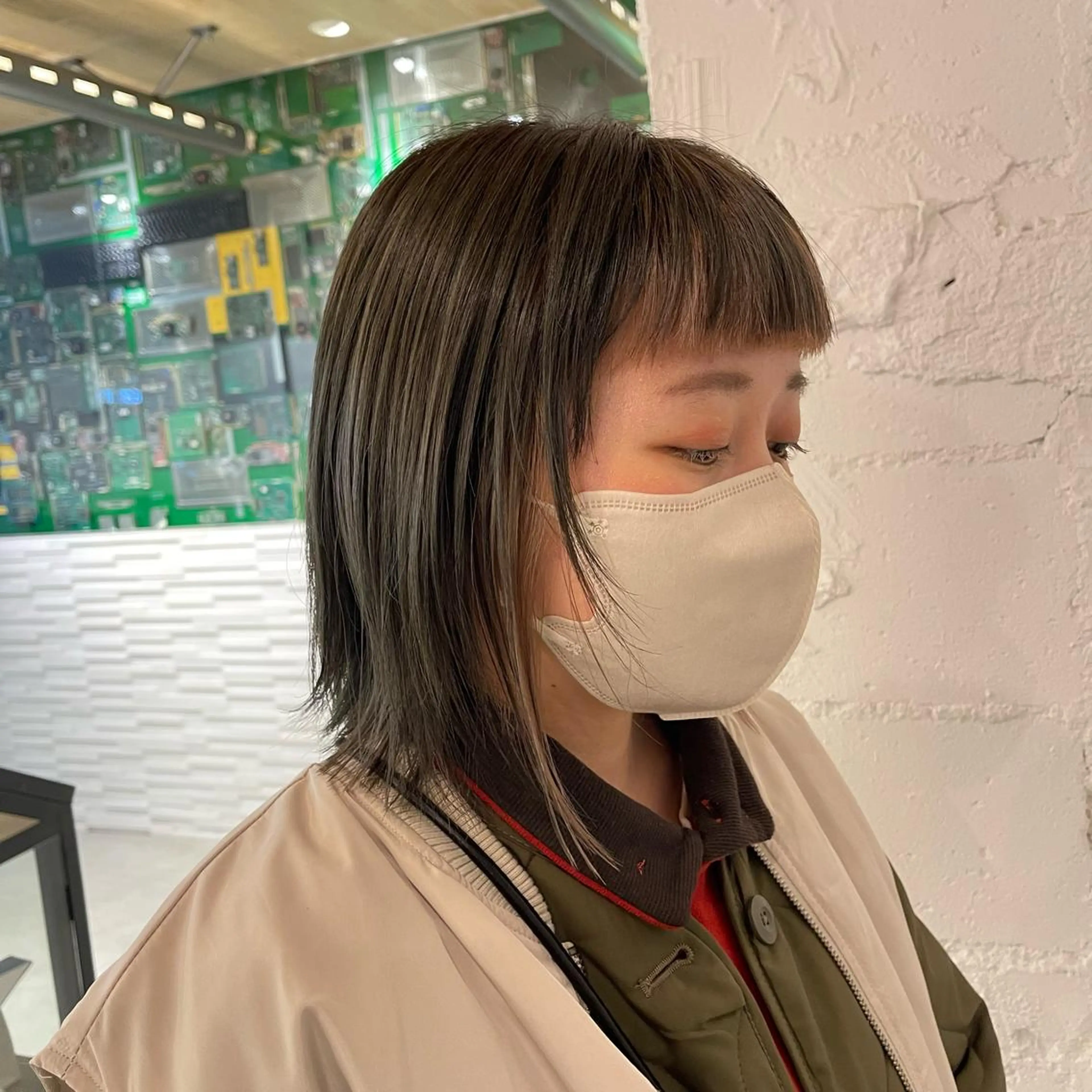 ショート カラー ヘアカラー トリートメント lunty miichiのヘアスタイル