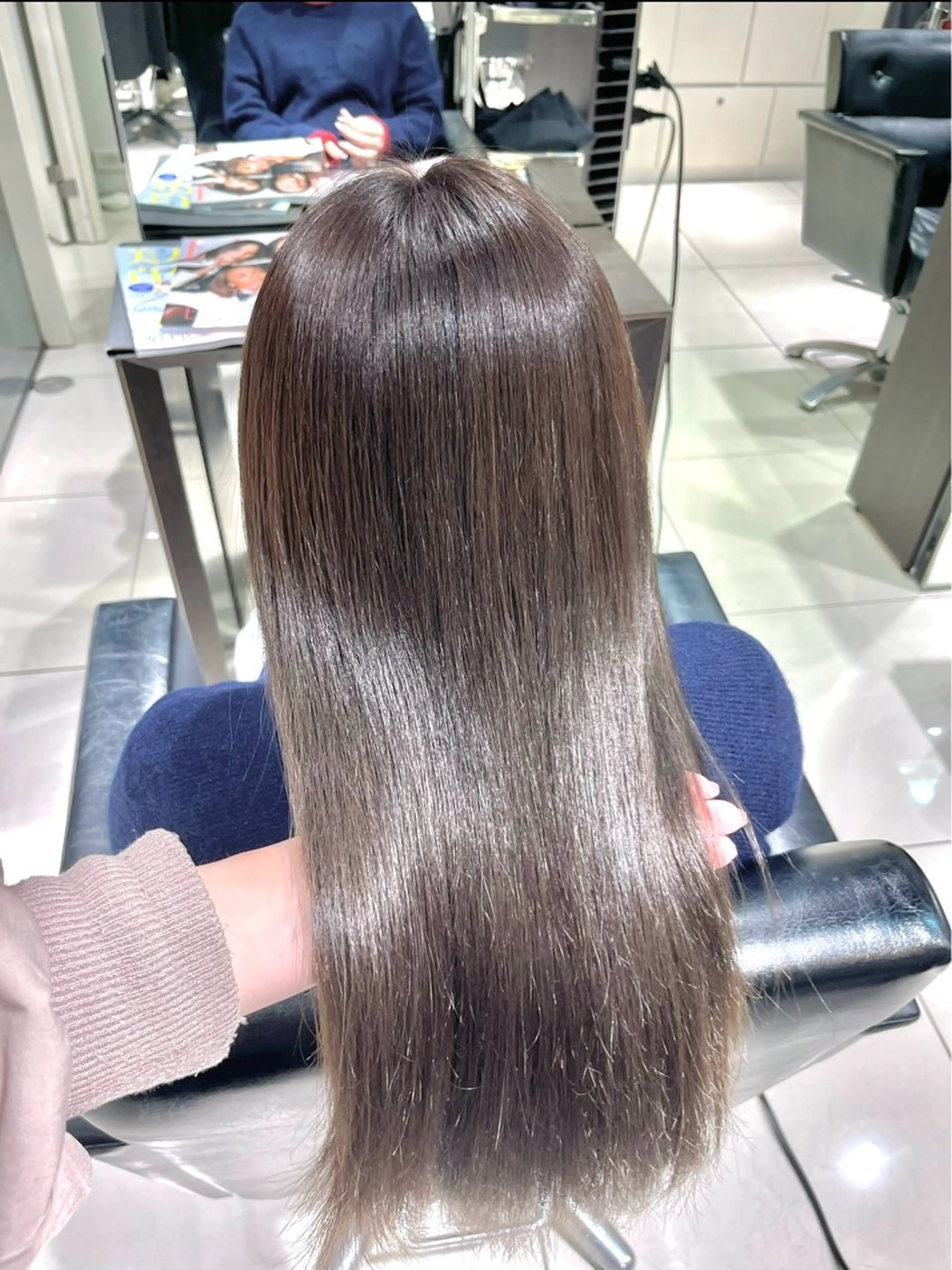 ロング トリートメント 髪質改善/グレージュ サラサ🩶ᩚのヘアスタイル