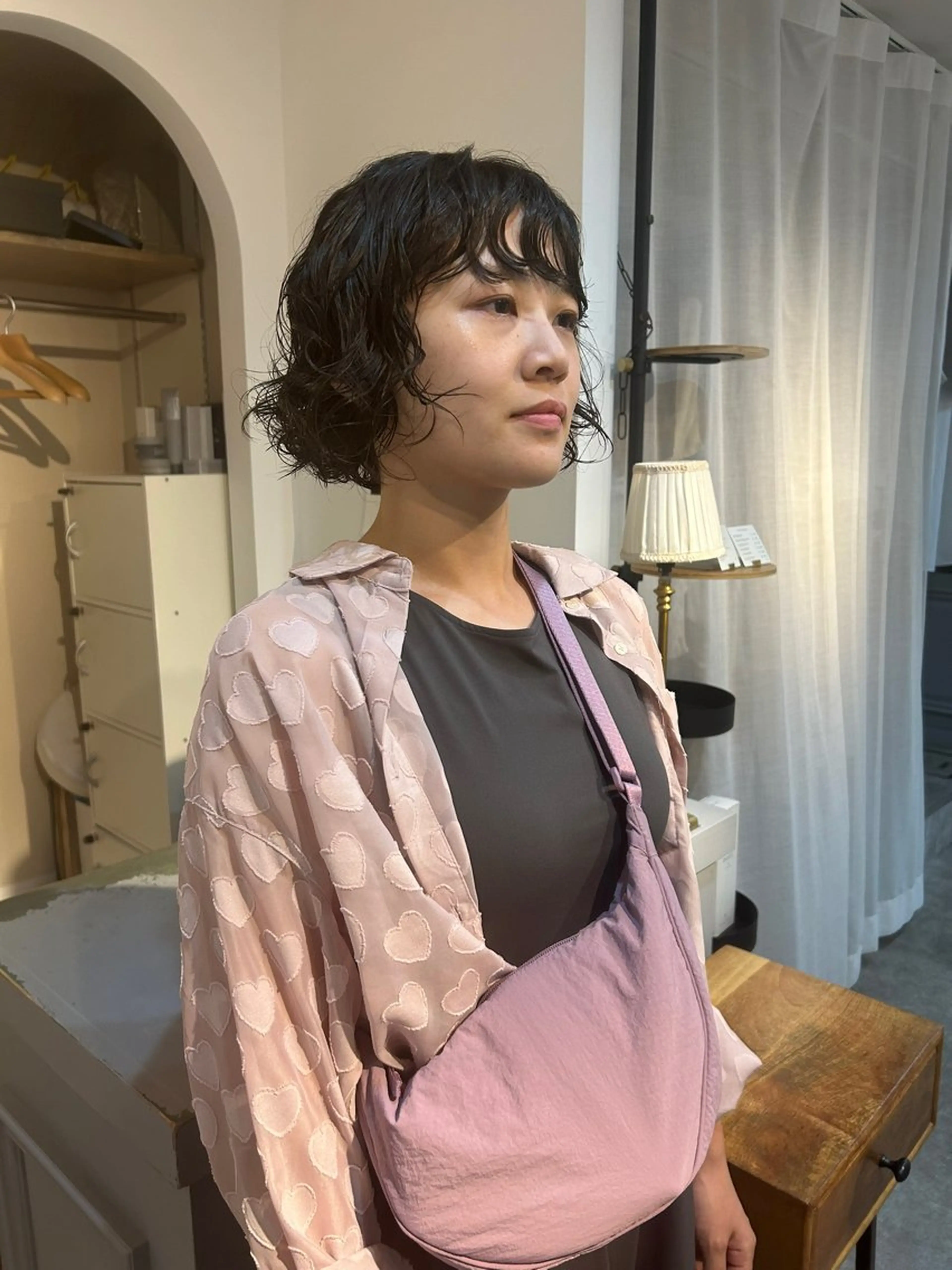 ショート パーマ カット パーマ トリートメント 鳥海 海のヘアスタイル