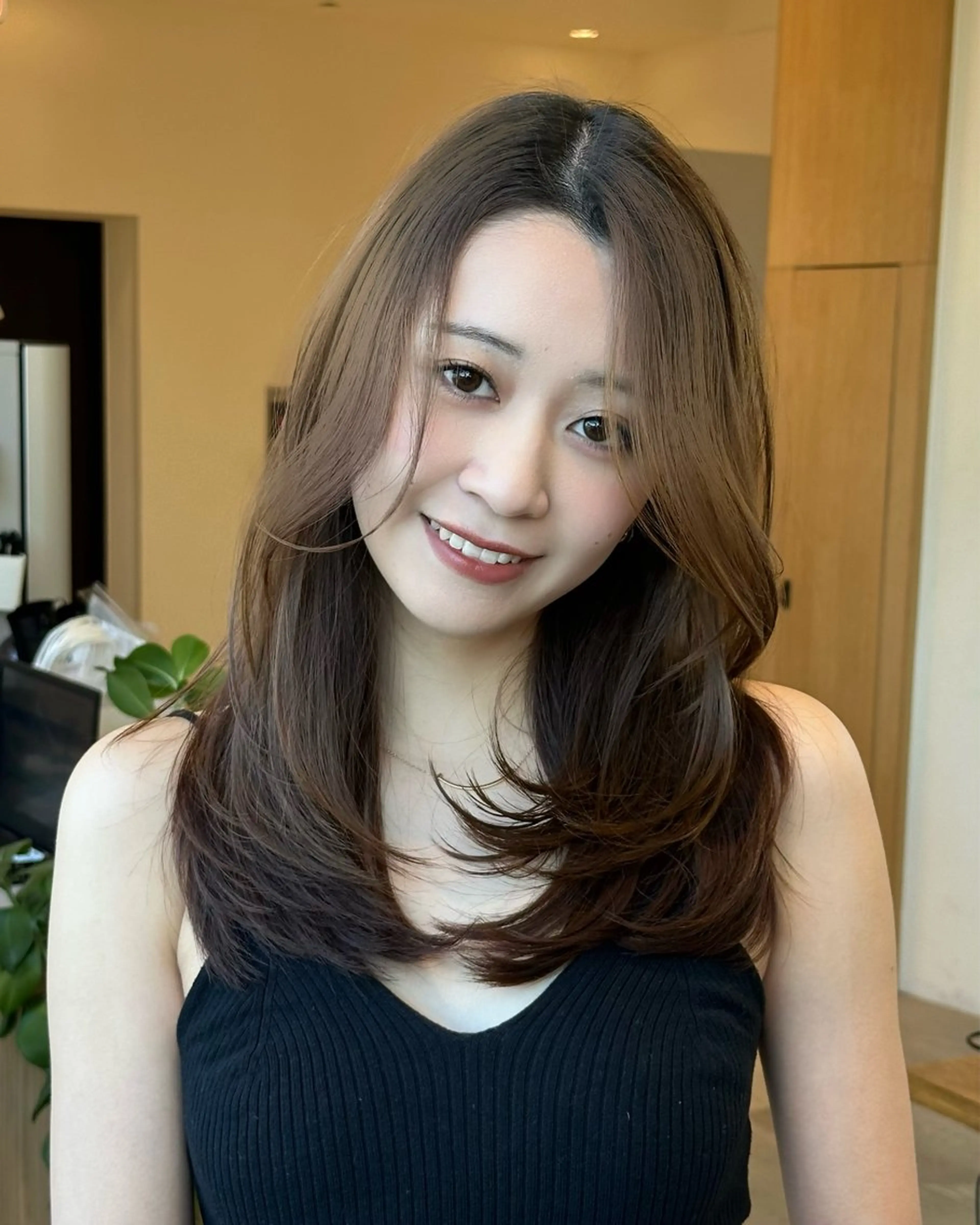 セミロング カラー パーマ ヘアアレンジ 韓国/髪質改善 カラー✨/りょうがのヘアスタイル