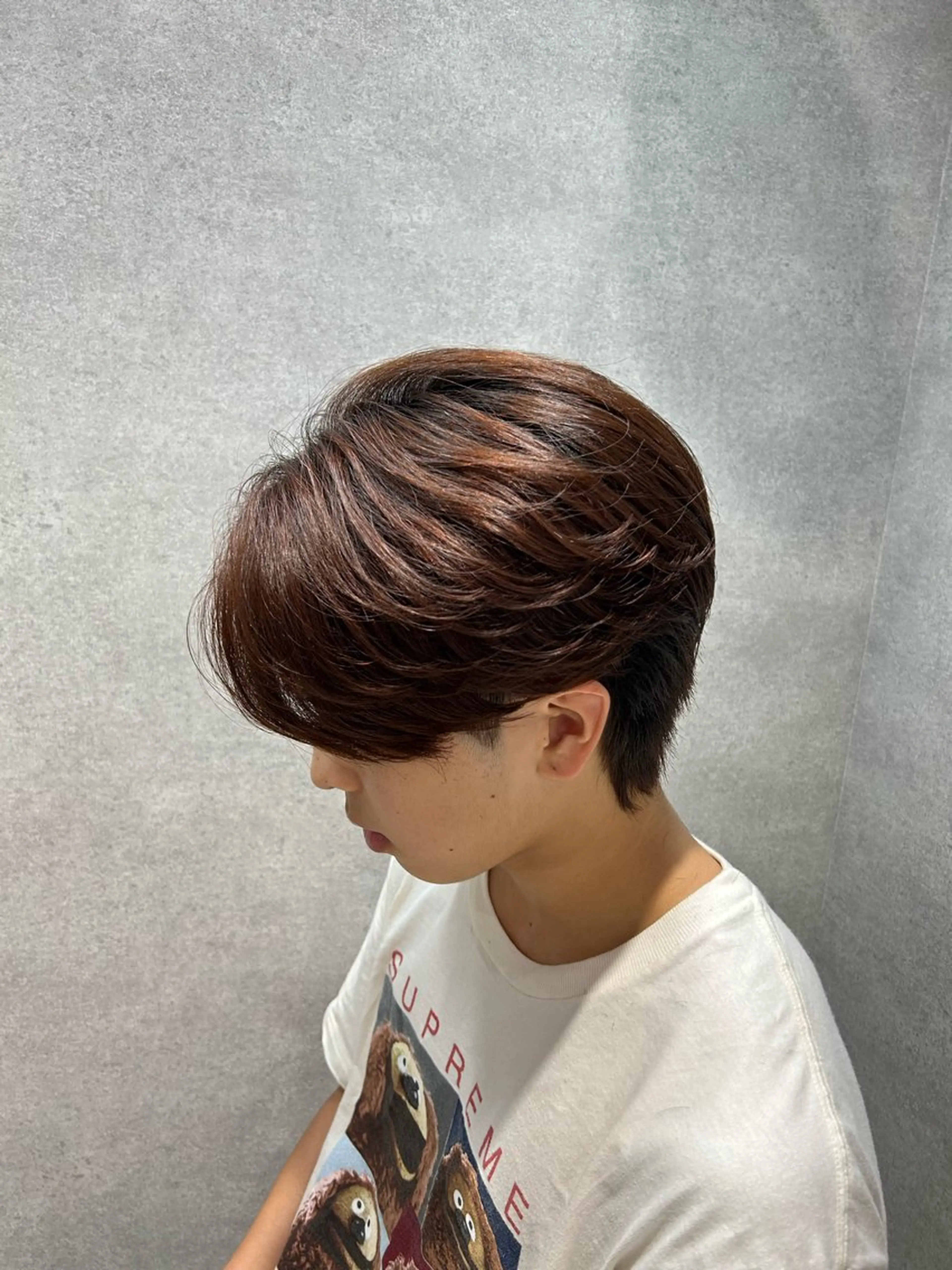 ショート パーマ メンズ カット ヘアセット Ryo横浜韓国ヘア/ ハイトーン/ウルフのヘアスタイル