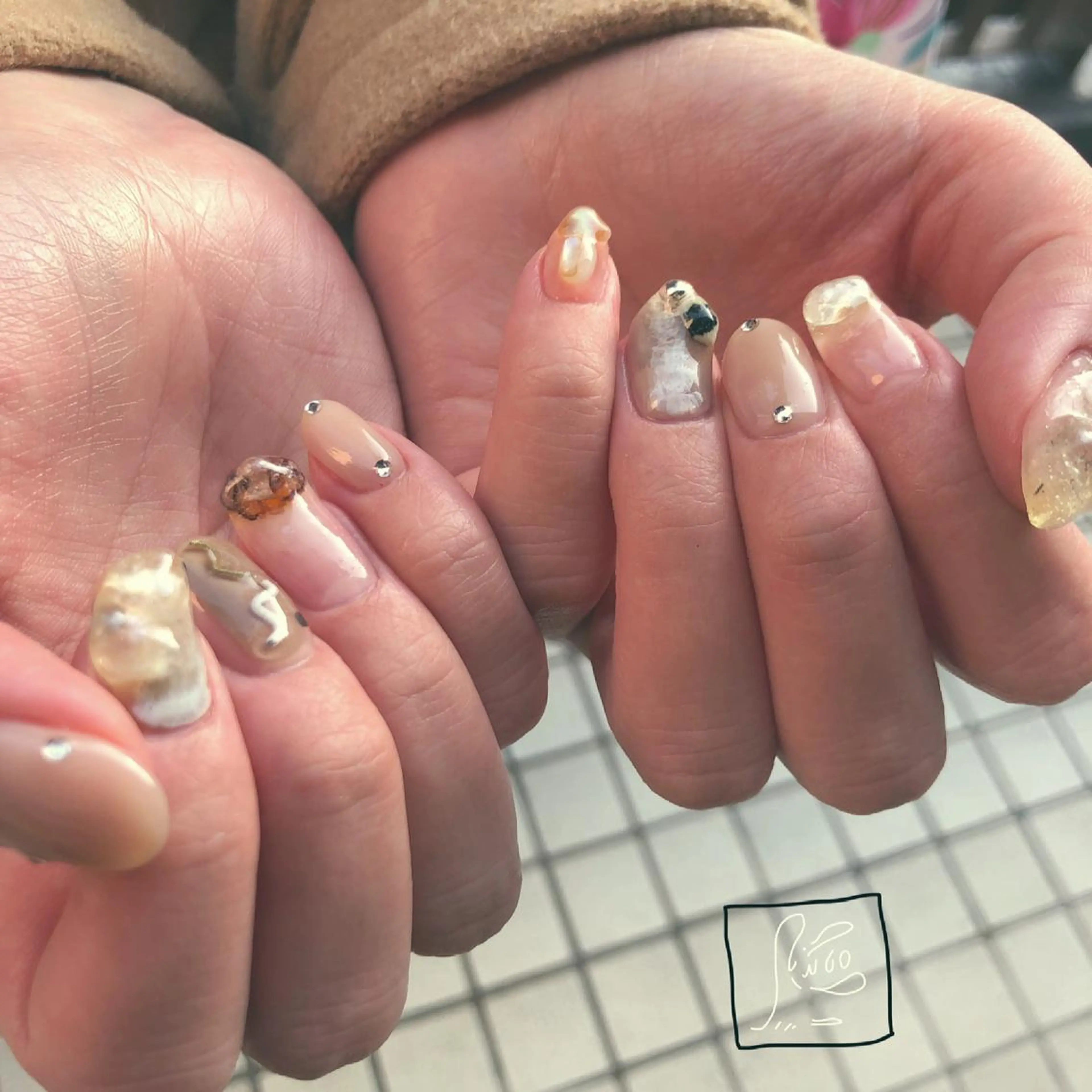 ネイル アートネイル クリアネイル ニュアンスネイル ワンカラーネイル ハンドネイル hamaguchi licoのネイルデザイン