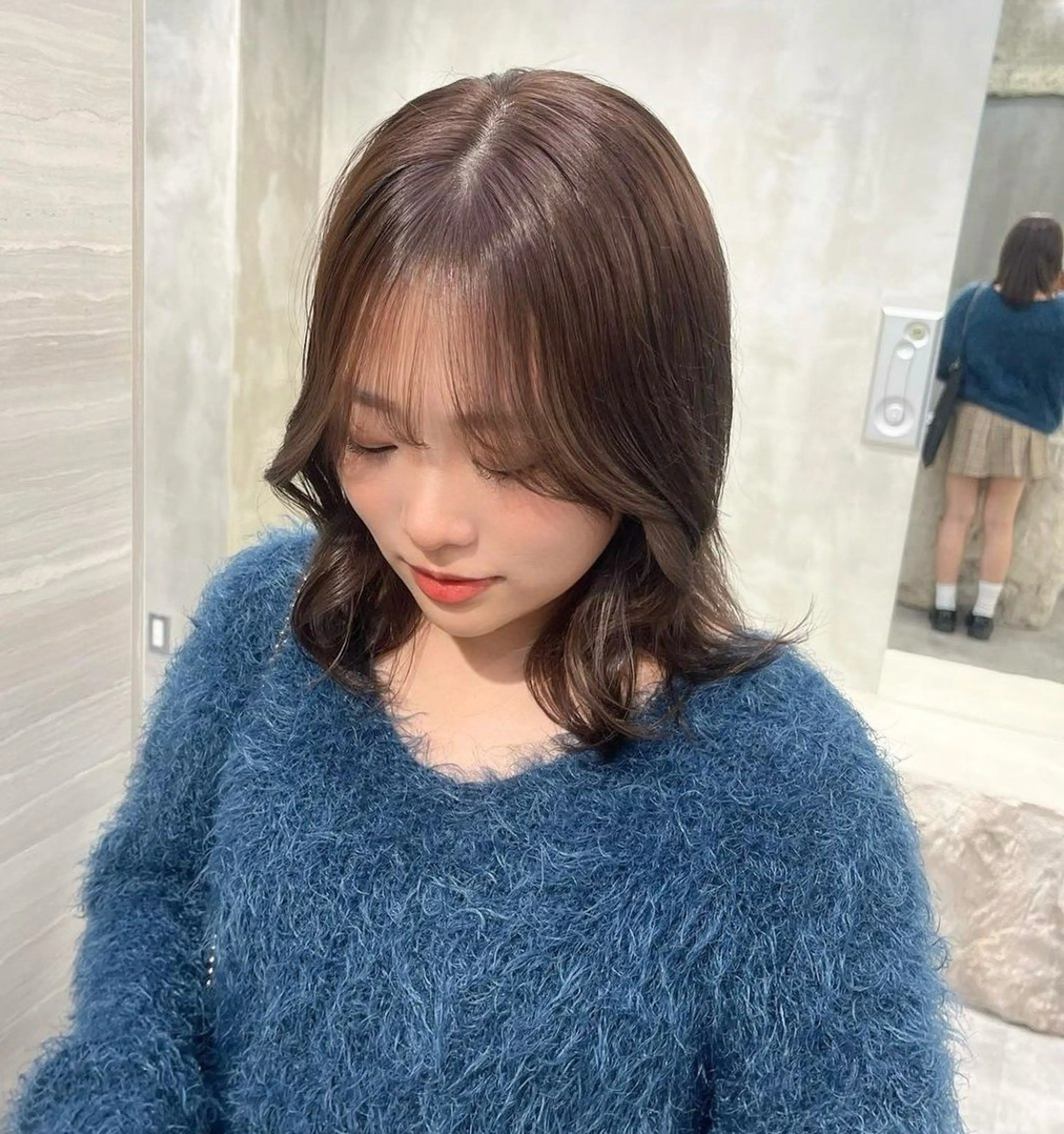ロング カラー ブリーチ 透明感カラー ブリーチなしカラー the path ナツミのヘアスタイル