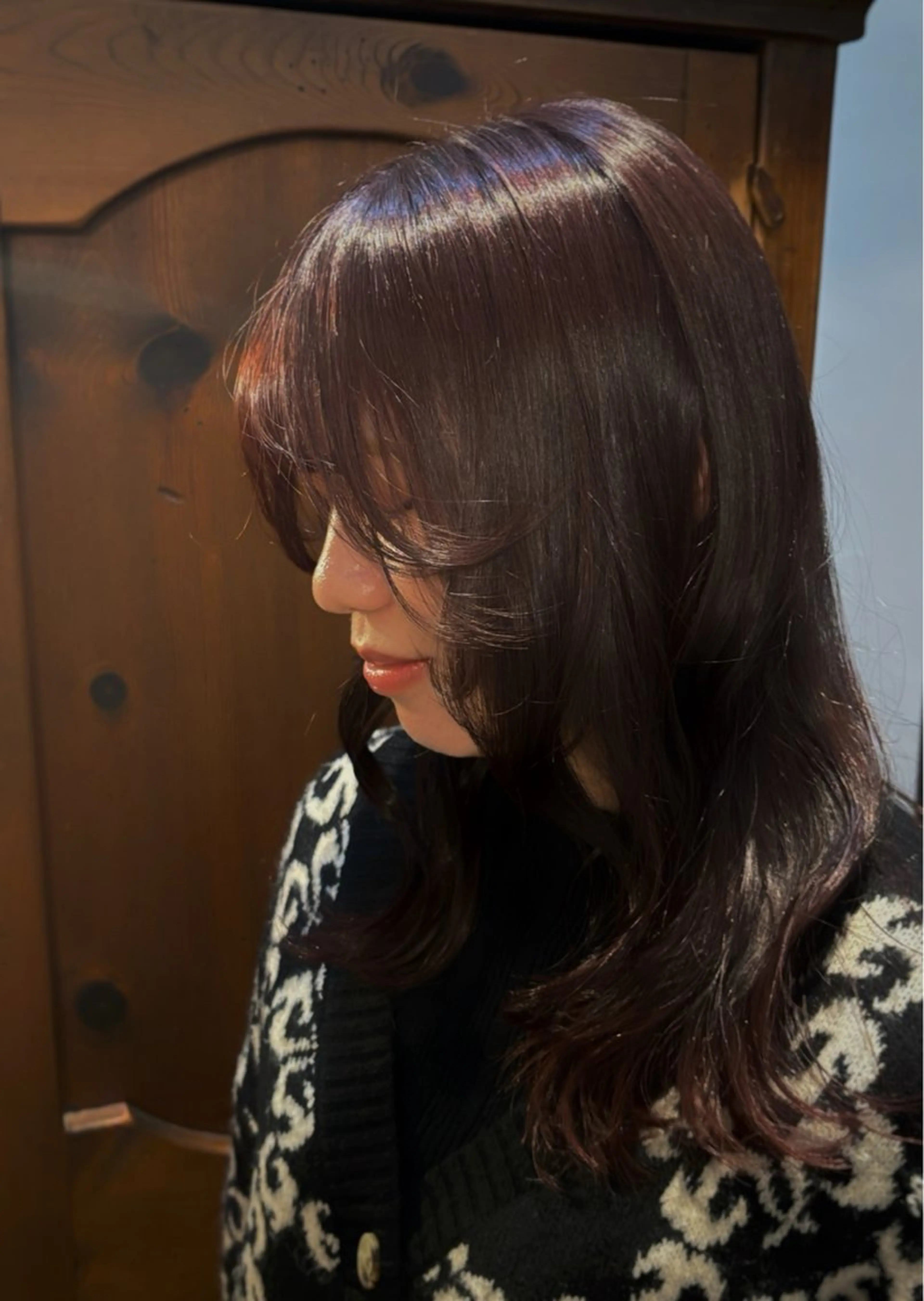 セミロング カラー 野﨑 美羽のヘアスタイル