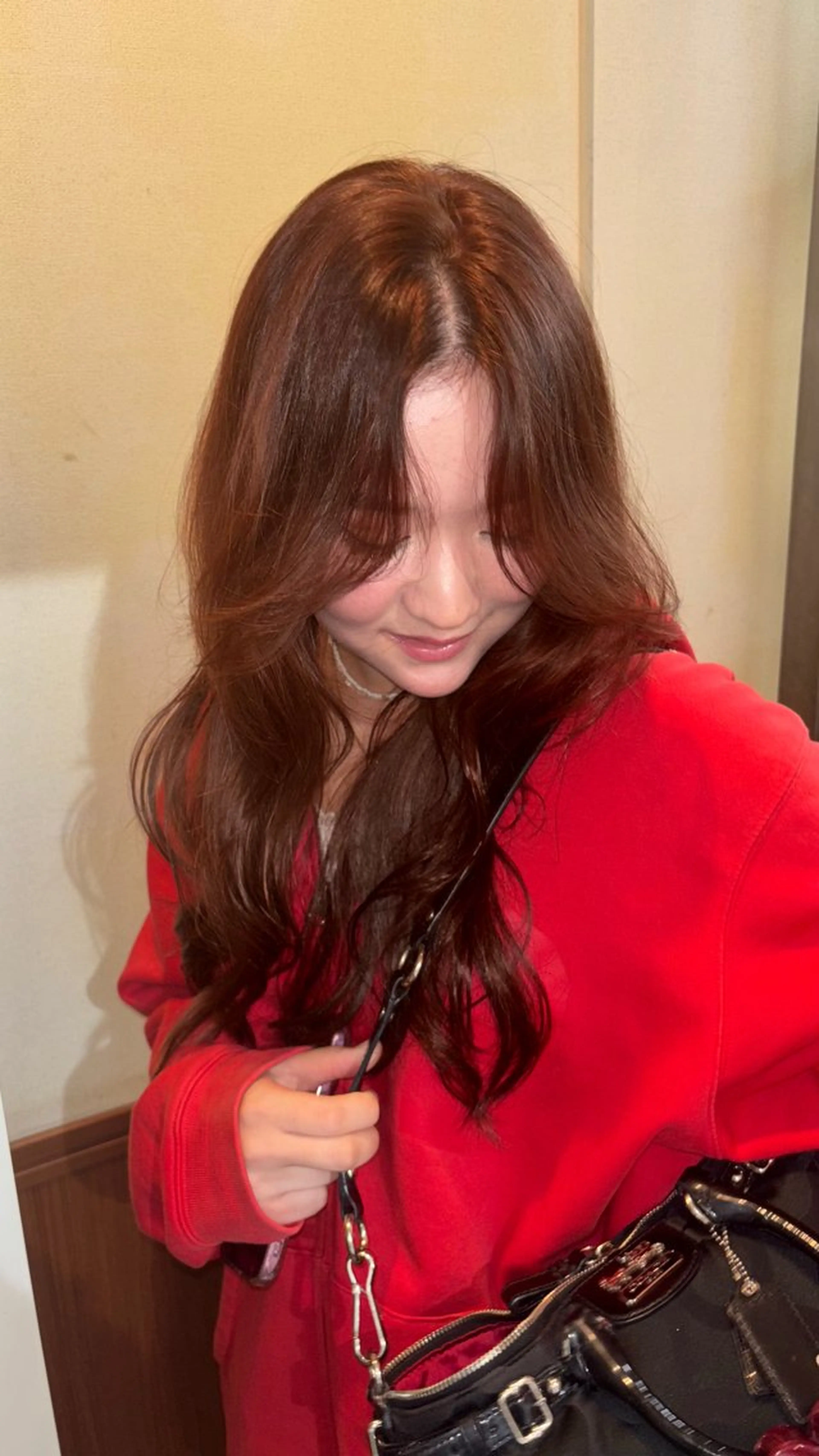 ロング カラー ブリーチ ブラウンカラー ダブルカラー ブリーチなしカラー オレンジ ヘアカラー 渋谷 ♥️ haruのヘアスタイル