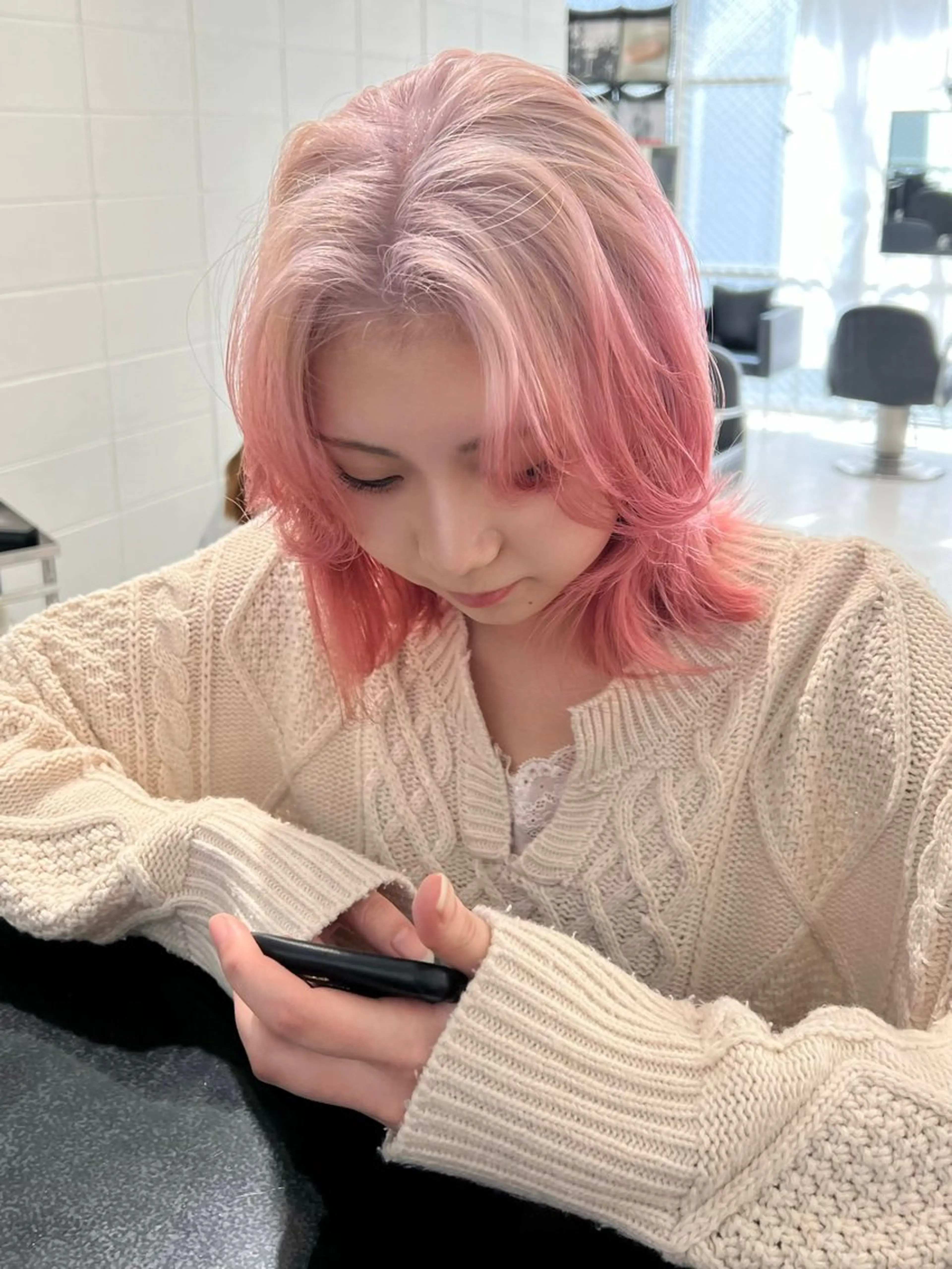 ミディアム カラー カット ヘアカラー トリートメント HARU//原宿🤍 リピート率NO.1のヘアスタイル