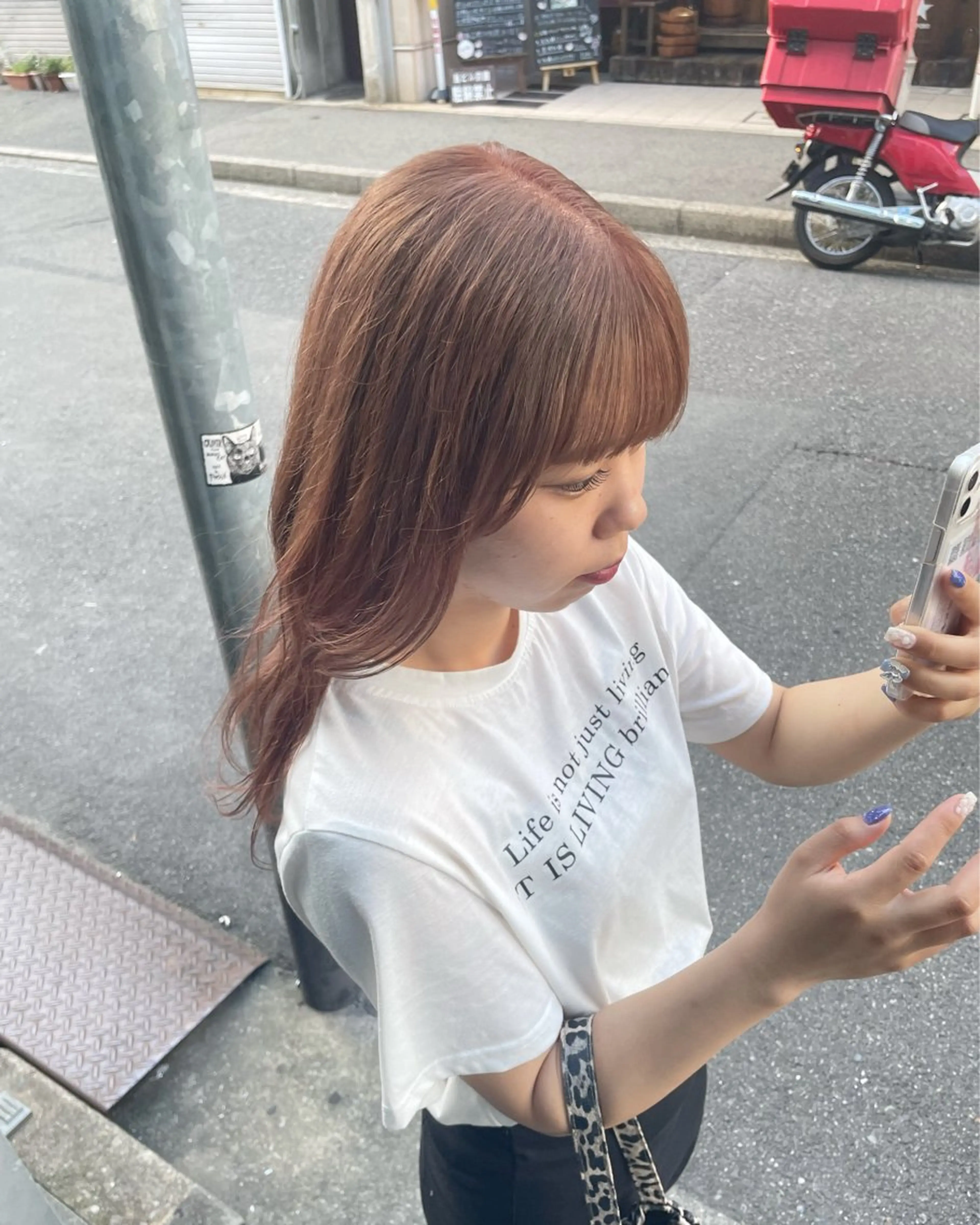 カラー ベージュカラー ピンクカラー ピンクベージュ fudge所属・MaisonHALU 松浦光咲のヘアスタイル