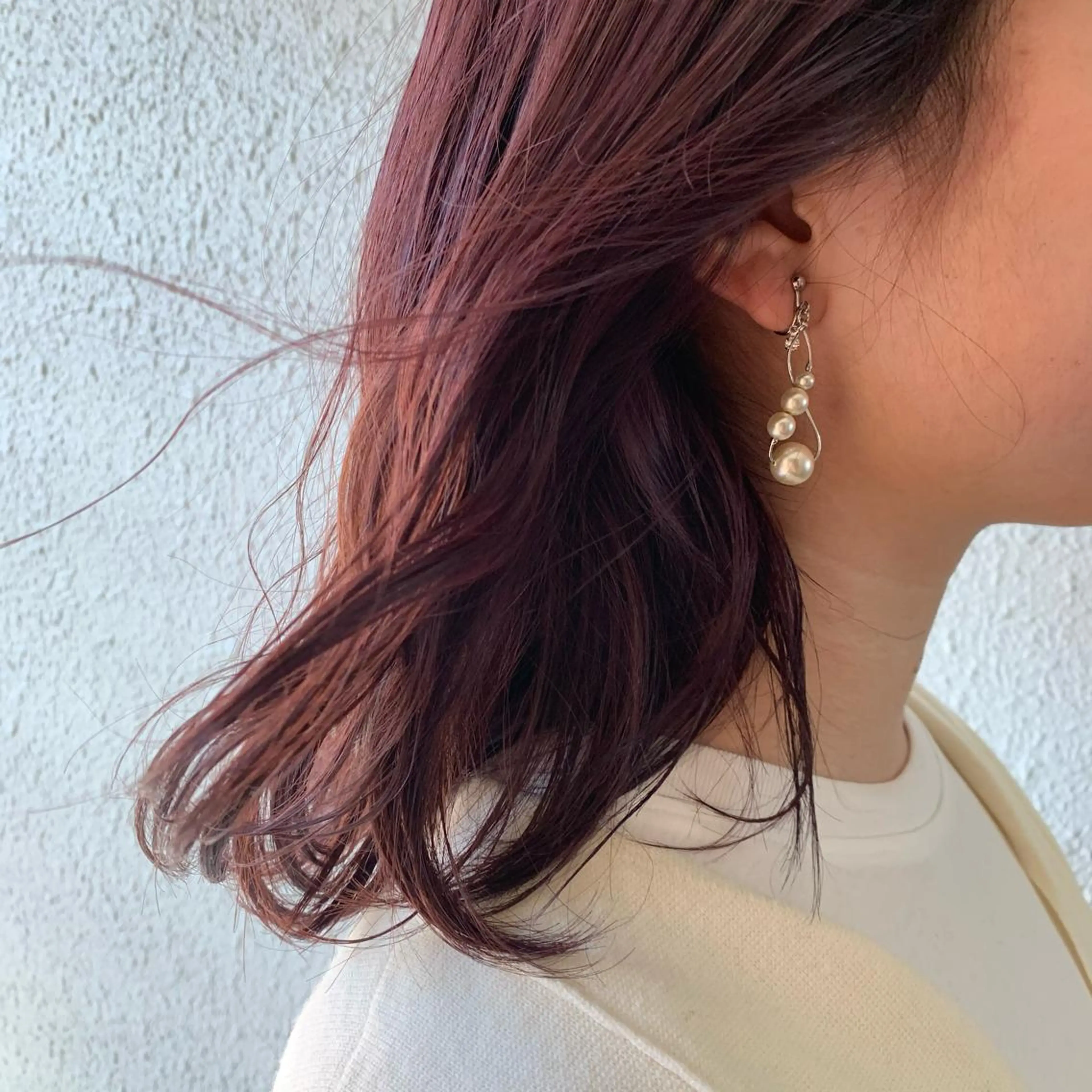 ミディアム カラー ピンクカラー chouette/ 根本優希のヘアスタイル