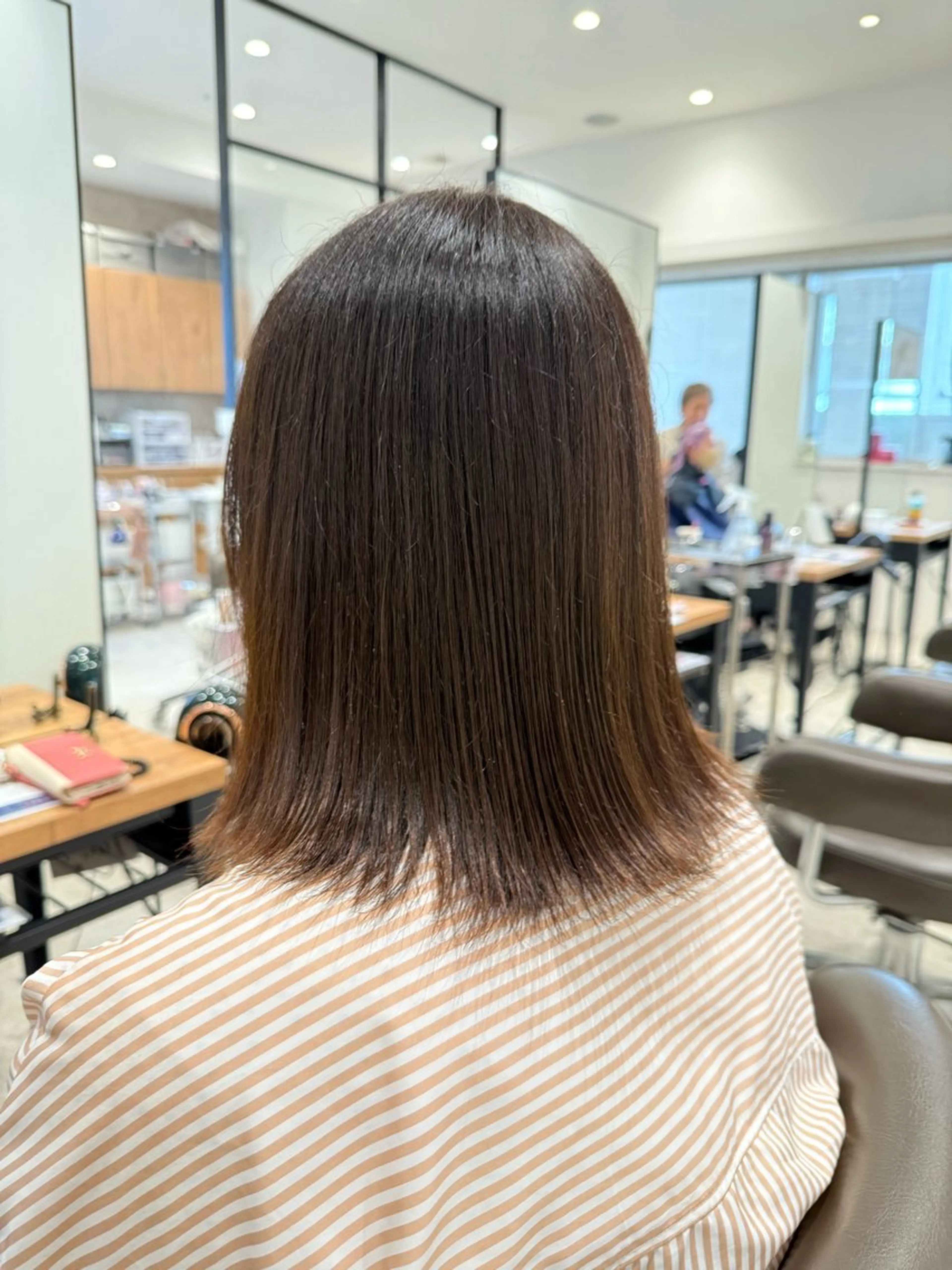 ミディアム ヘアカラー 髪質改善カラー ゆづきのヘアスタイル