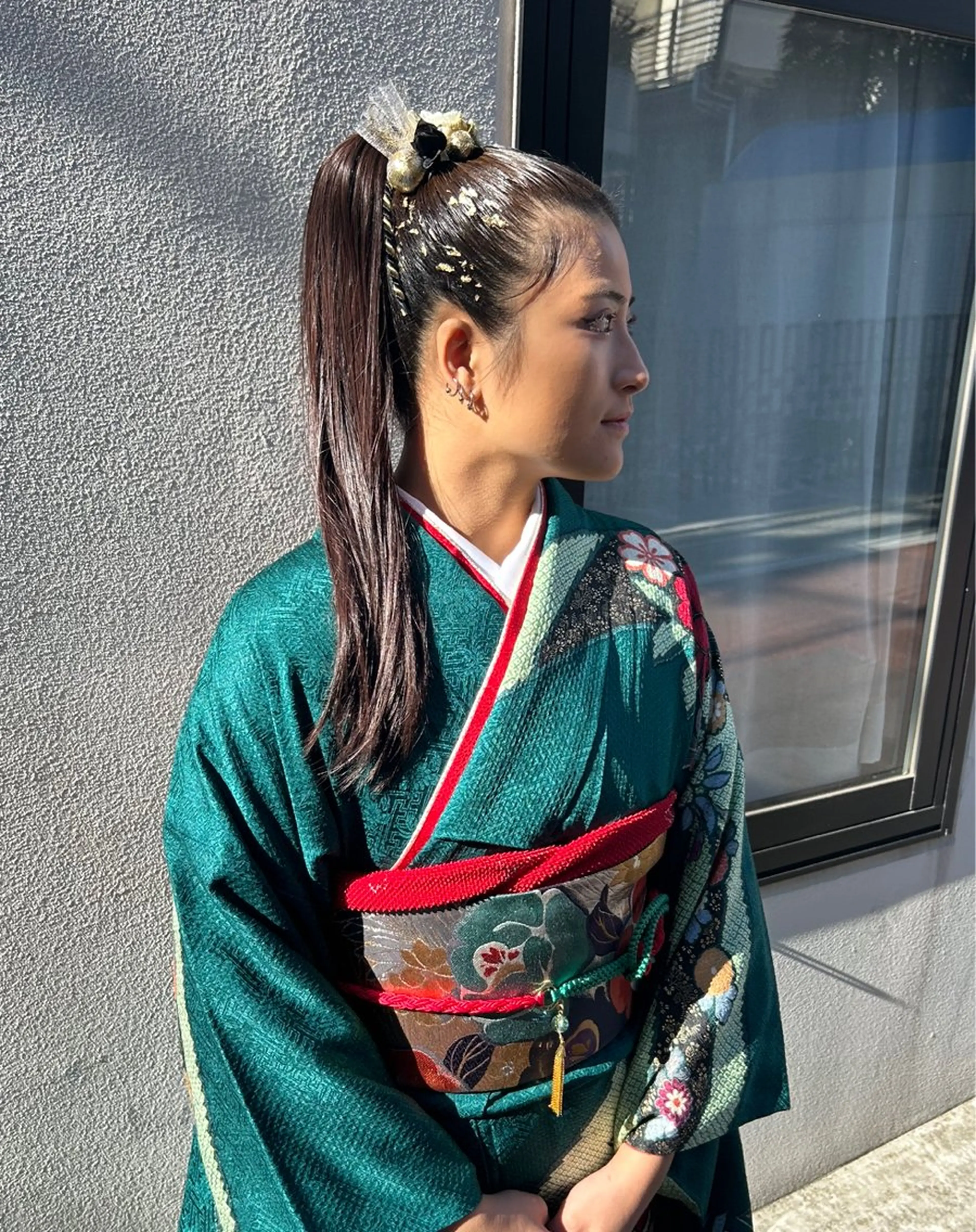 ミディアム ミディアムパーマ ボブ エクステ 外国人風カラー レイヤーカット 着付け MiRI💜地毛級 エクステ✖似合わせ技のヘアスタイル