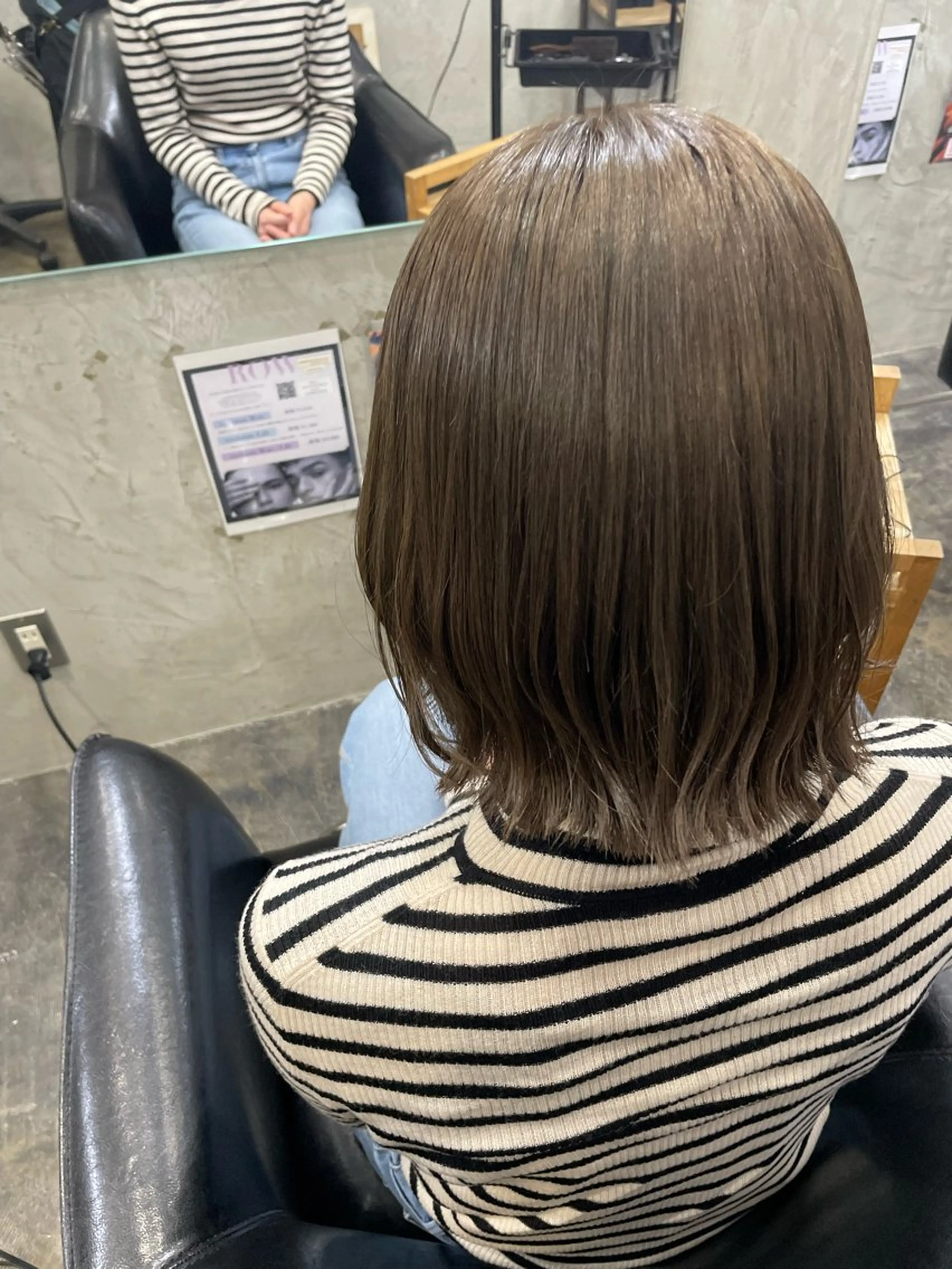 カラー ベージュカラー ブリーチ ブリーチなしカラー オリーブベージュ MaisonHALU さくらのヘアスタイル