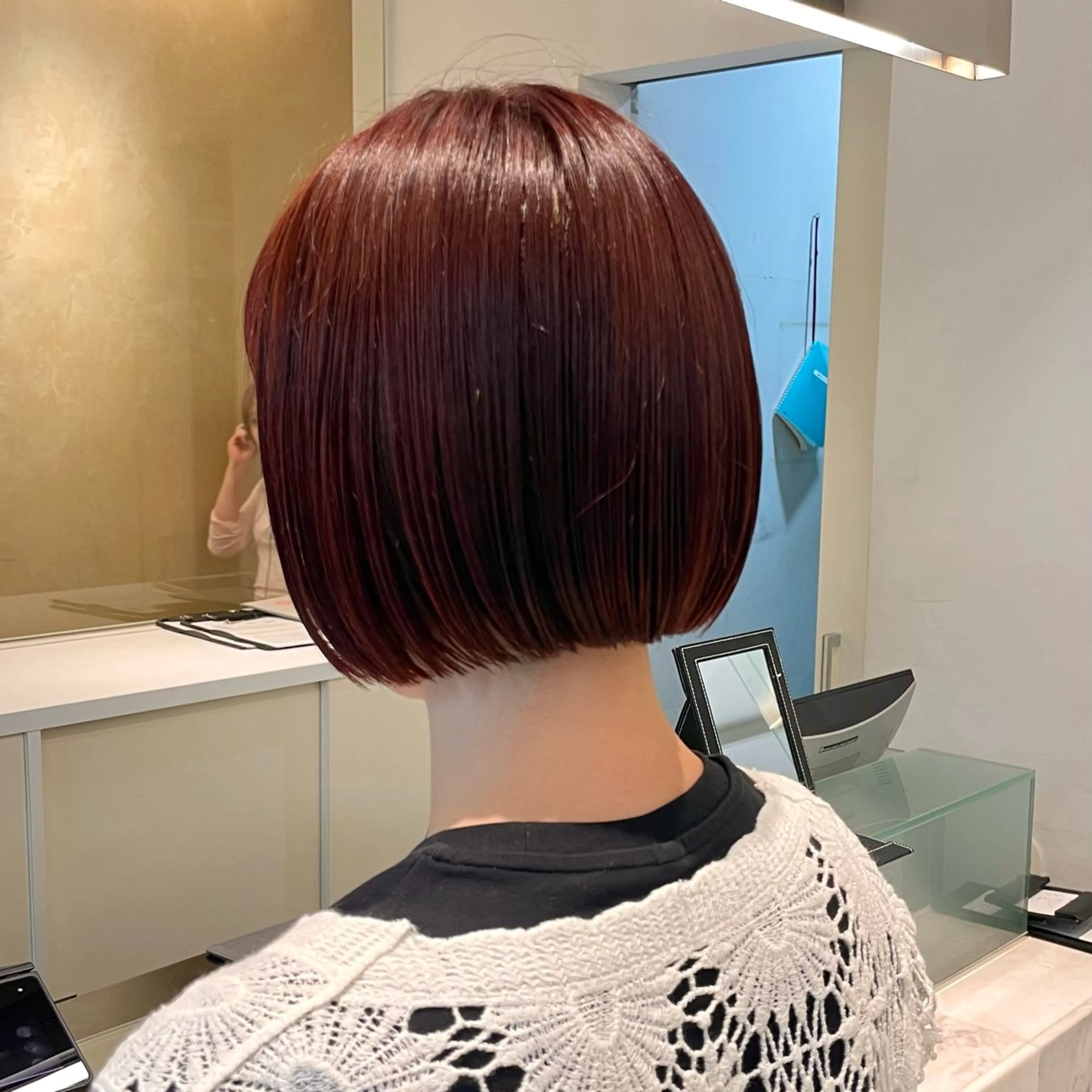 ショート カラー ボブ カット ヘアカラー 横浜/メンズ/ 透明感カラー/齊藤結のヘアスタイル