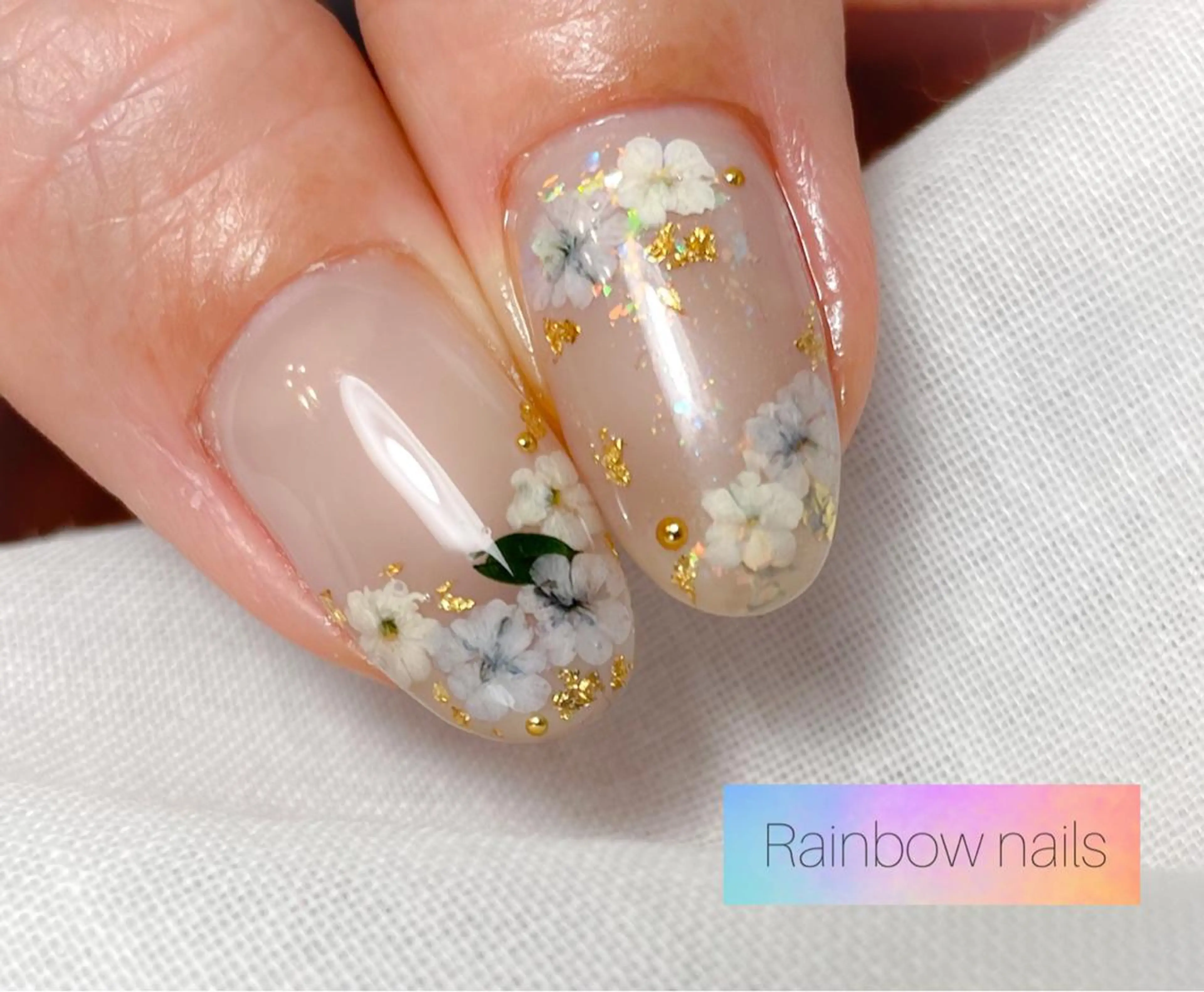 ネイル ハンドネイル Rainbow nailsくろちゃんのネイルデザイン